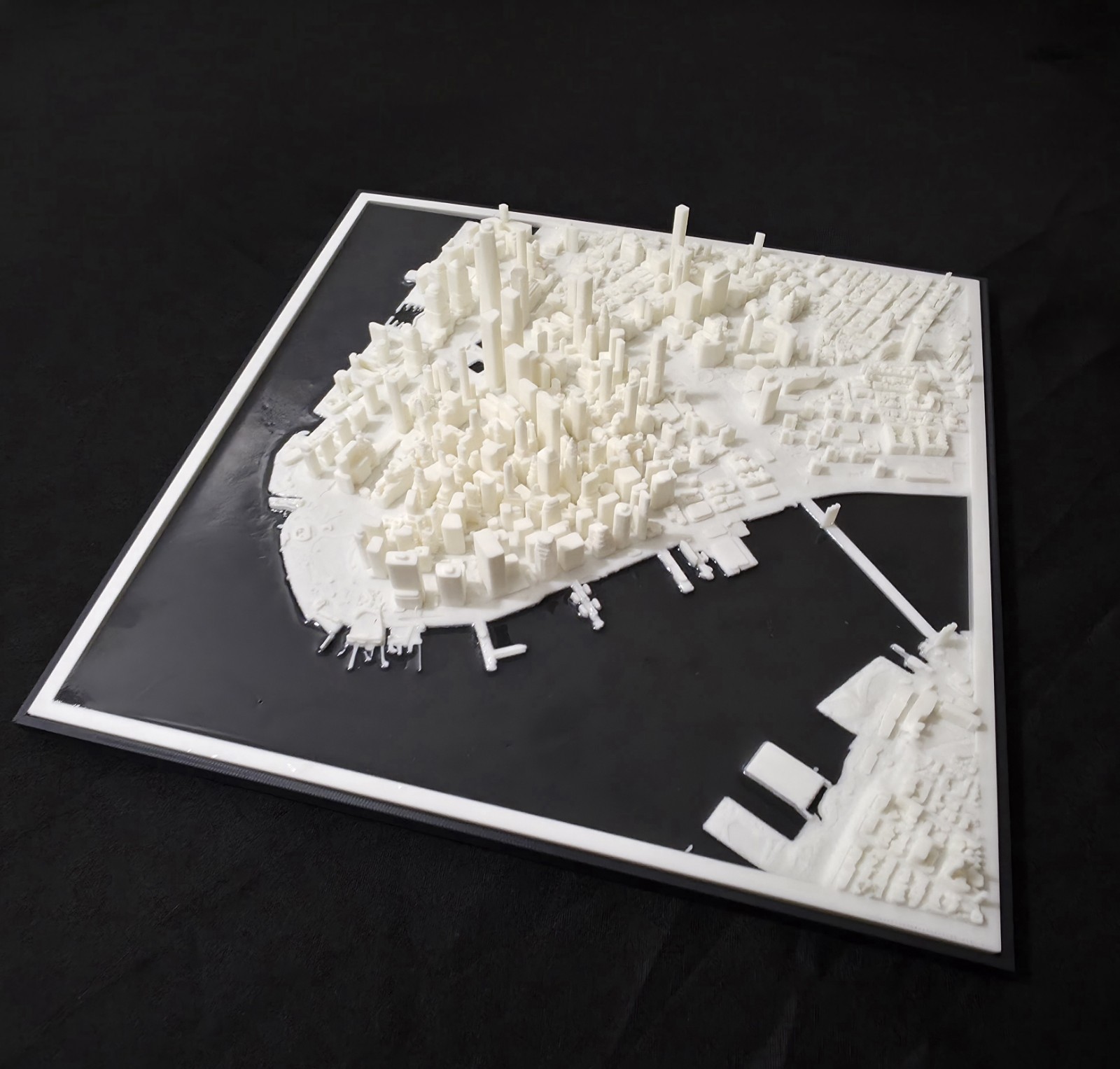 3d Printed New York City Model Map 13″ By 13″ Model