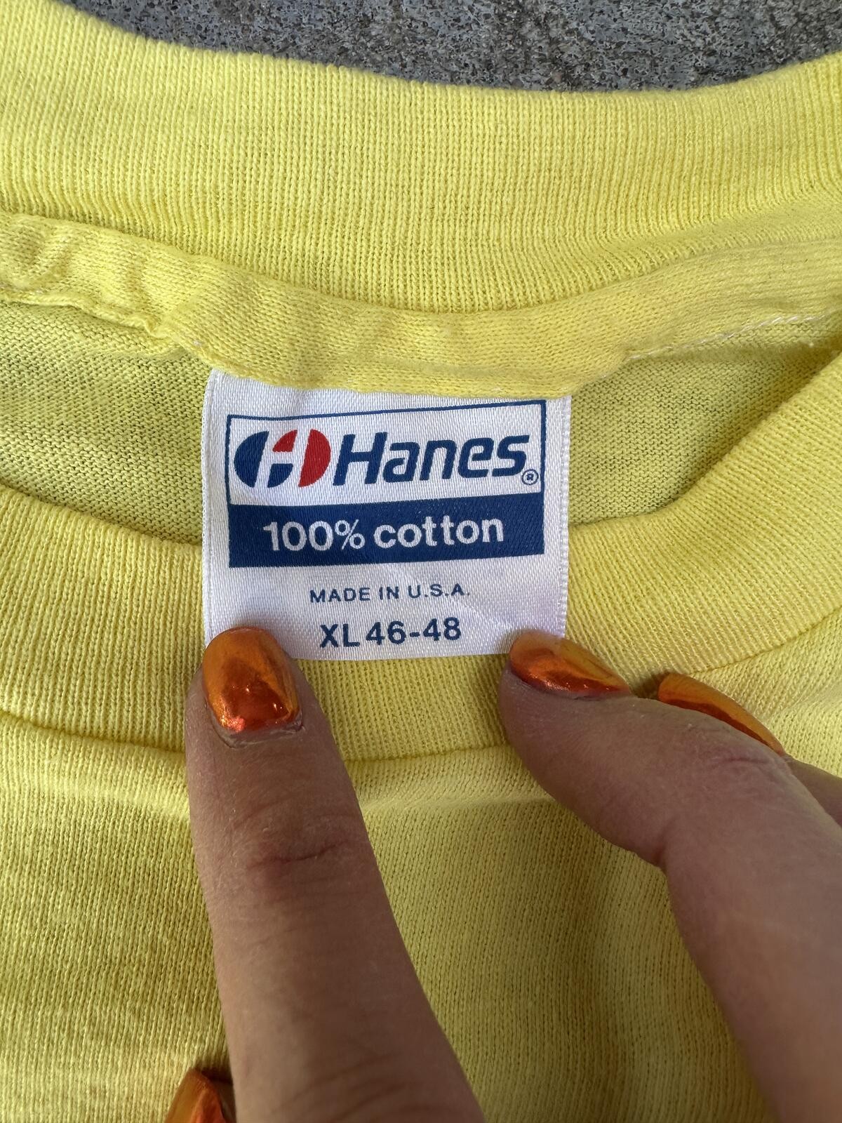 Yellow Hanes ‘Rush Hour in Vermont!’ Graphic T-Shirt 100% Cotton