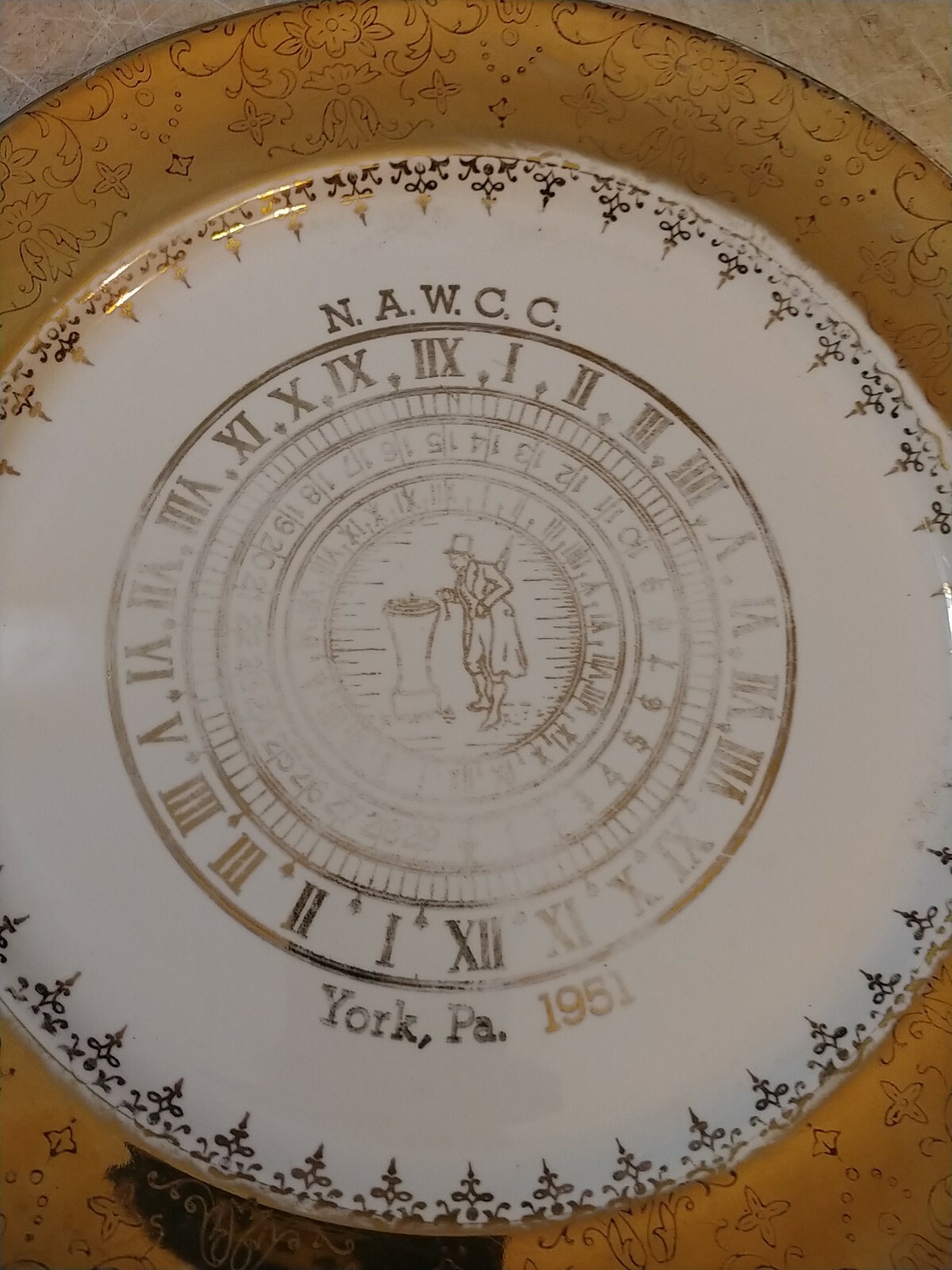 N.A.W.C.C.PRESENTATION PLATE YORK, PA. 1951