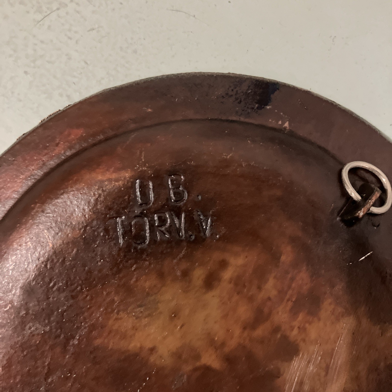 Vintage Copper BUDAPEST Decorative Wall Hanging Plate SIGNED , Souvenir, 7.5in