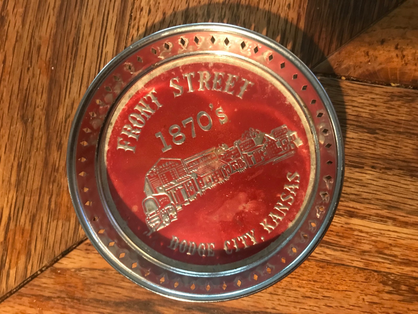 FRONT STREET 1870 DODGE CITY KANSAS VINTAGE MEDAL Dish Tray