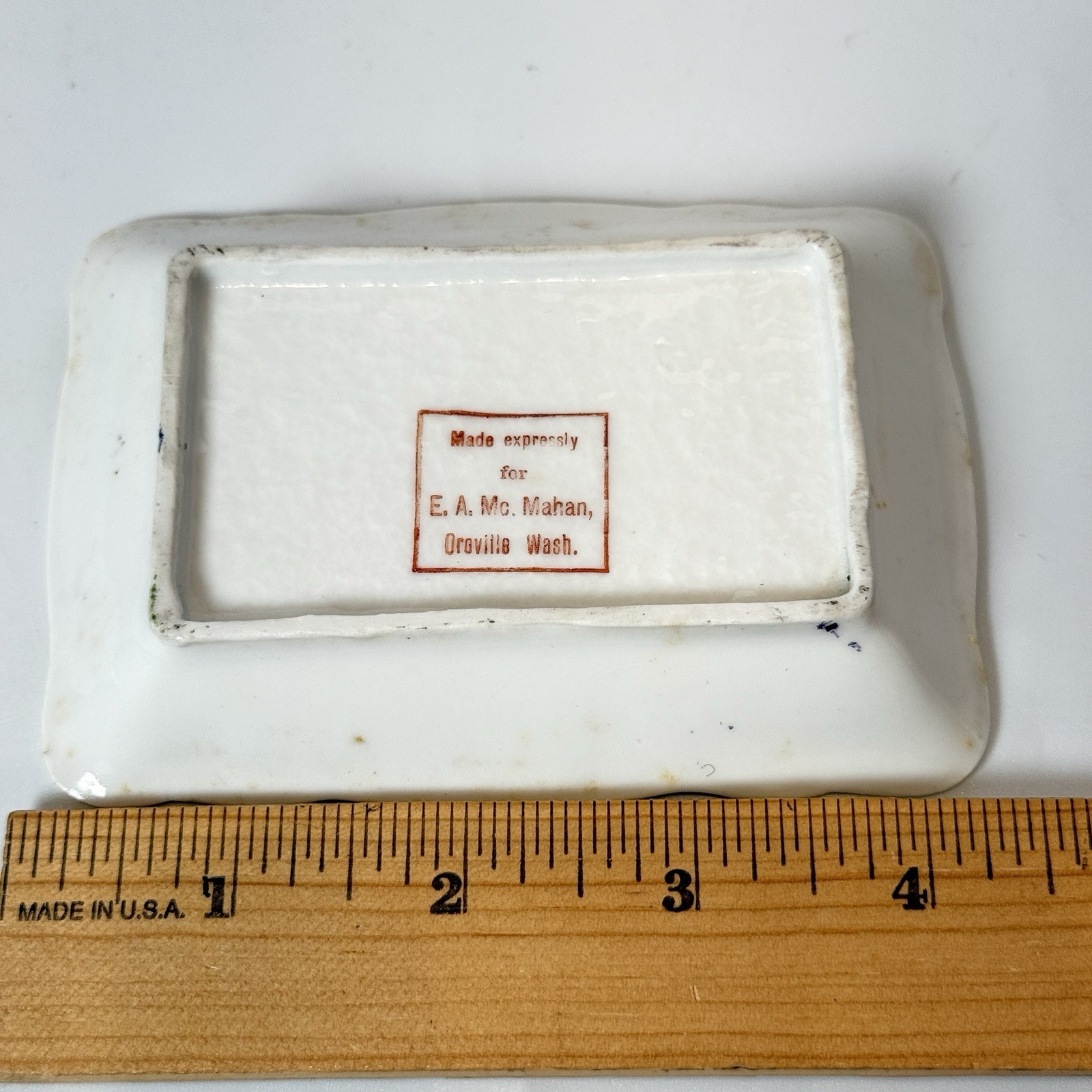 OROVILLE WA WASHINGTON Antique MAIN STREET Souvenir TRINKET DISH ASHTRAY