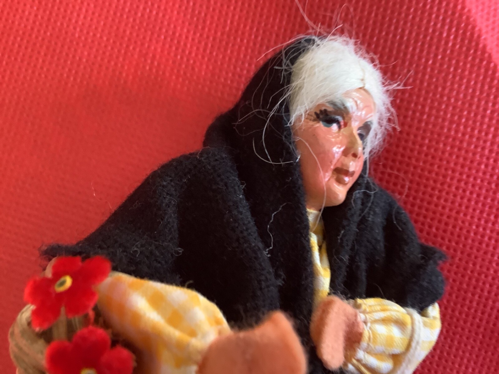 Collectors character doll by Jay handmade in Dublin Ireland flower seller