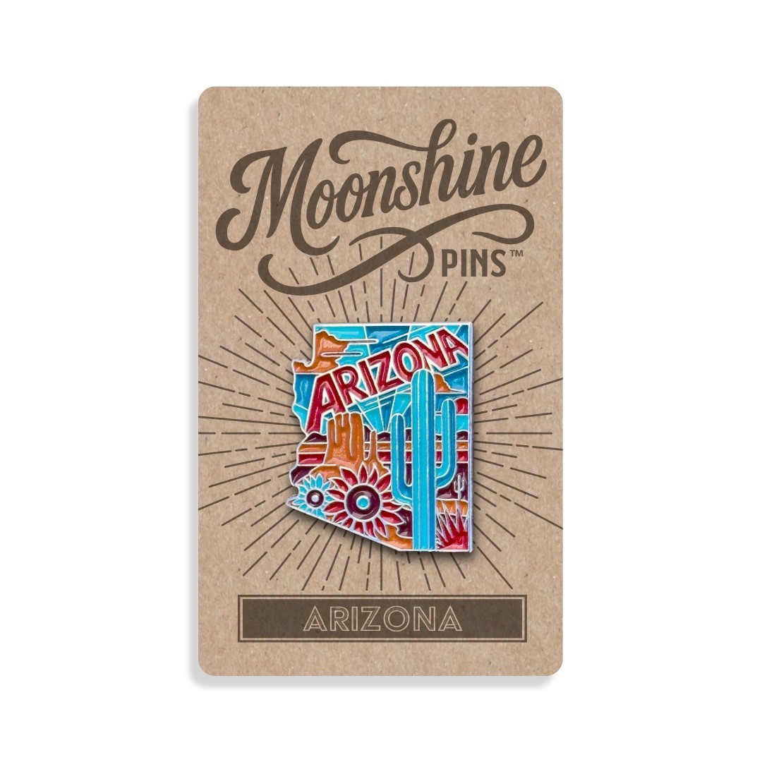 Arizona Shaped Lapel Pin Grand Canyon State Enamel Pin
