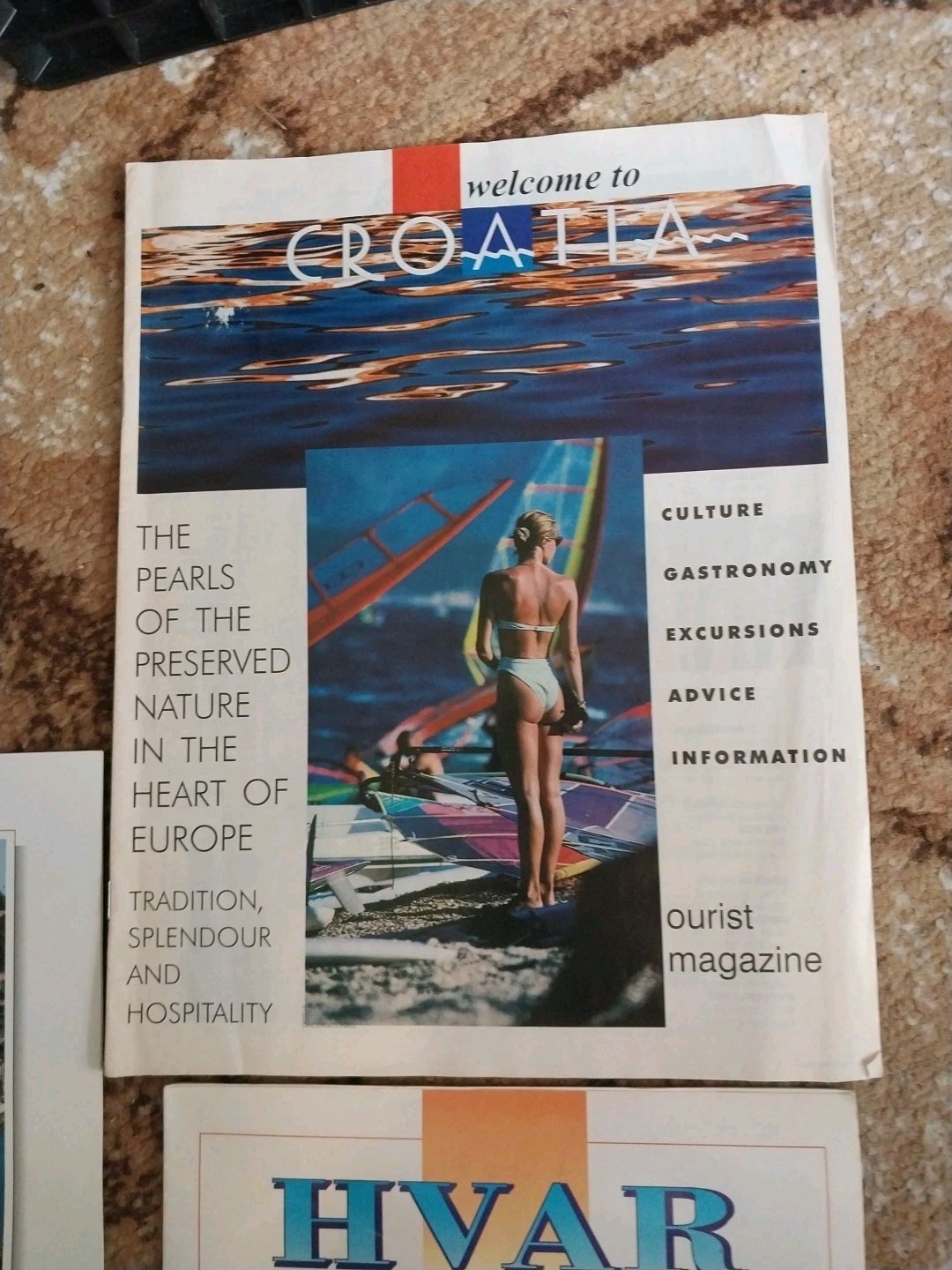 Vintage VTG LOT OF 3 Croatia Tourist TRAVEL GUIDE BOOK Europe RARE HVAR HTF OOP