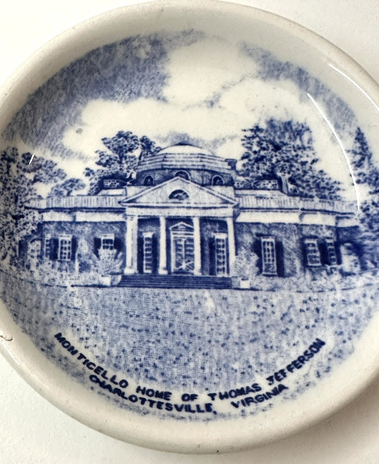 Virginia 50’s Butter Pat Dish Monticello Thomas Jefferson Home Made In England