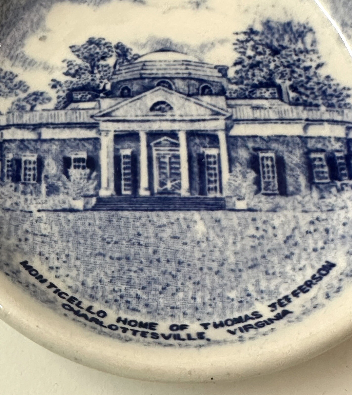 Virginia 50’s Butter Pat Dish Monticello Thomas Jefferson Home Made In England