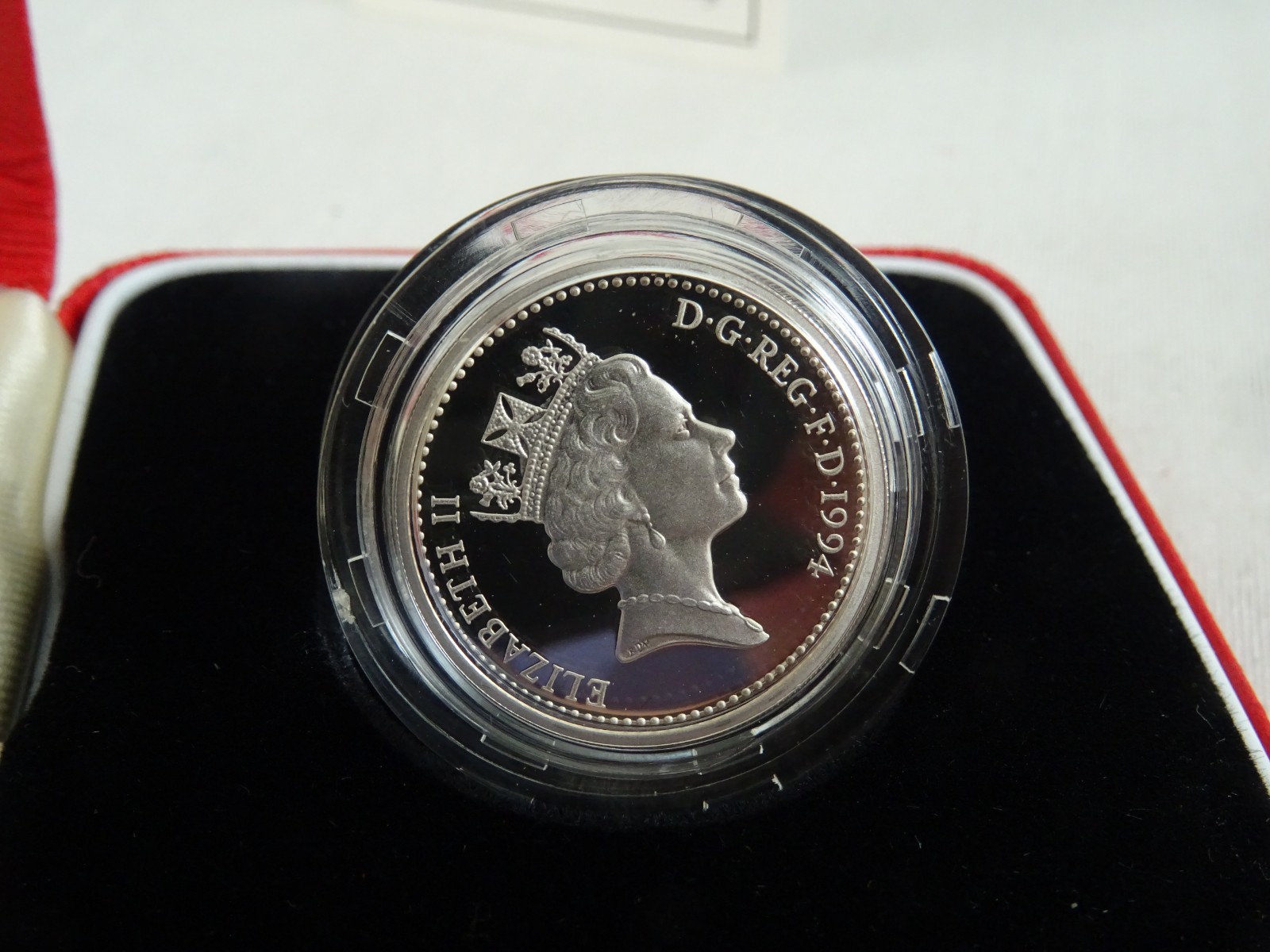 1994 United Kingdom Silver Proof Piedfort One Pound Coin 19 gr .925
