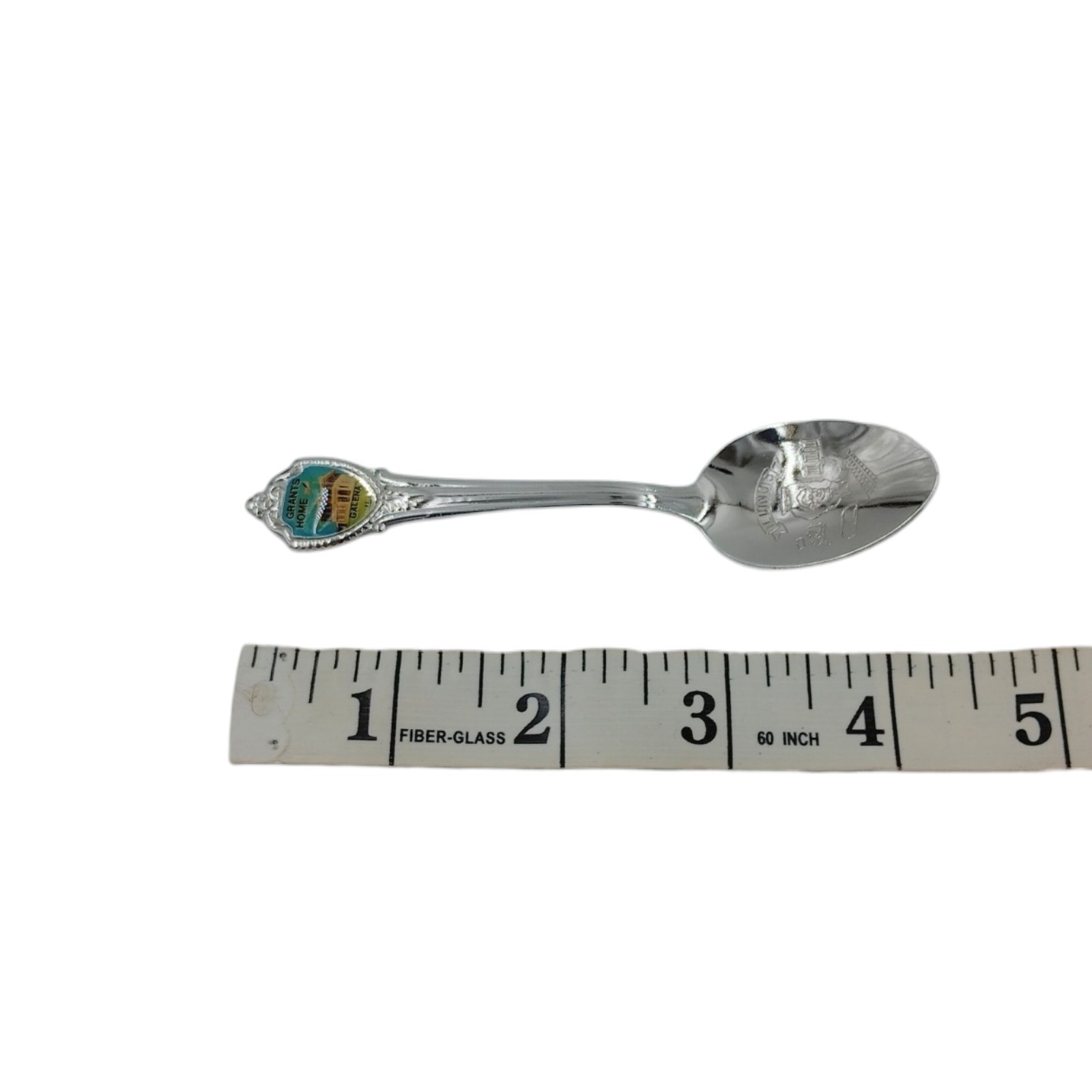 Grants Home Galena Illinois Souvenir Spoon Photo Emblem US State Collectible