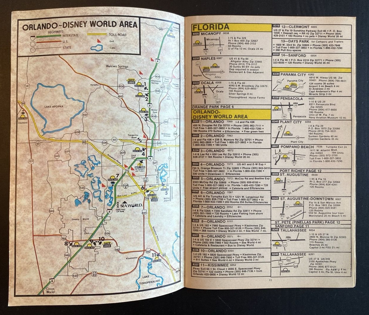 Vtg 1975 Days Inn Lodge Directory “Discover our Revolutionary Prices” 30p EUC