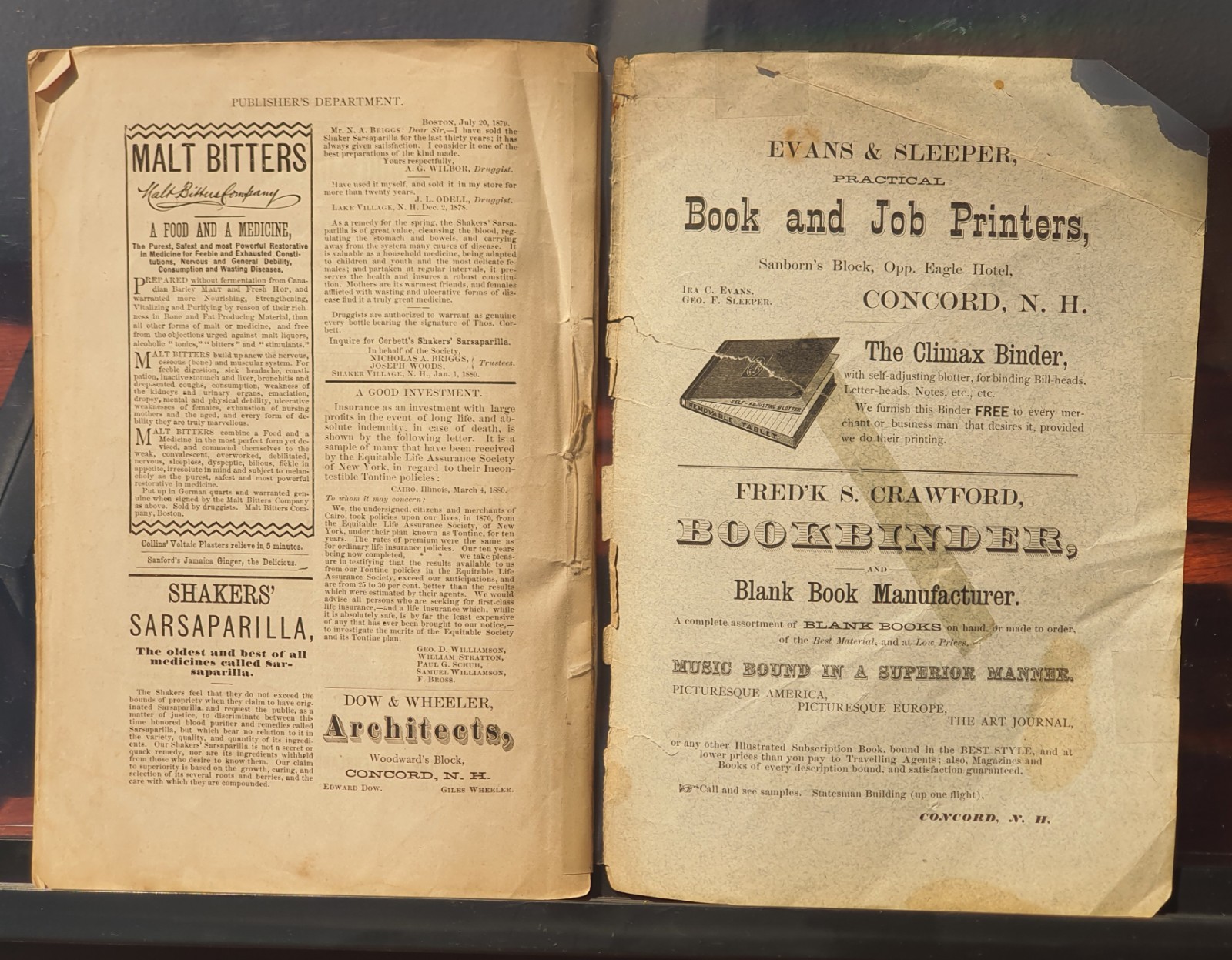Original August 1880 Granite Monthly New Hampshire Vol III No. 11 w/Fold-Out Map