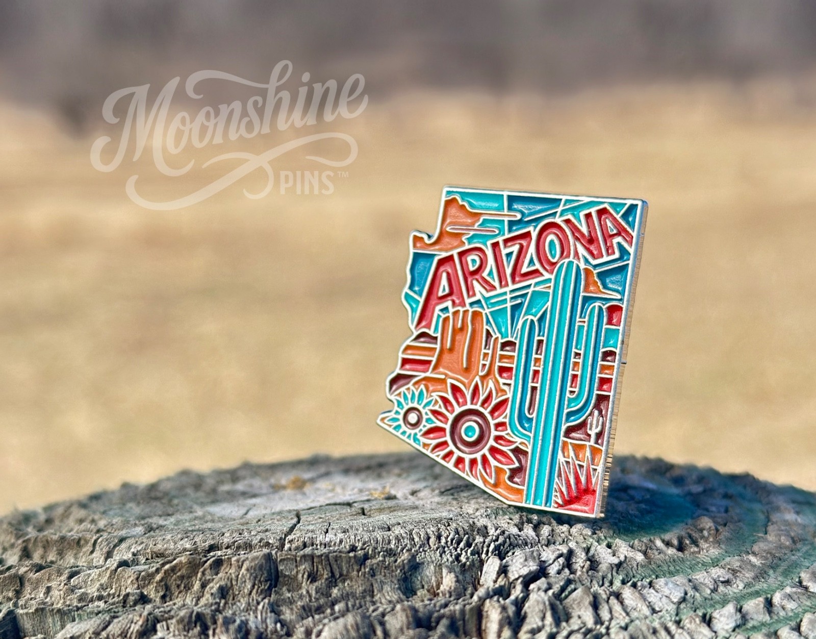 Arizona Shaped Lapel Pin Grand Canyon State Enamel Pin