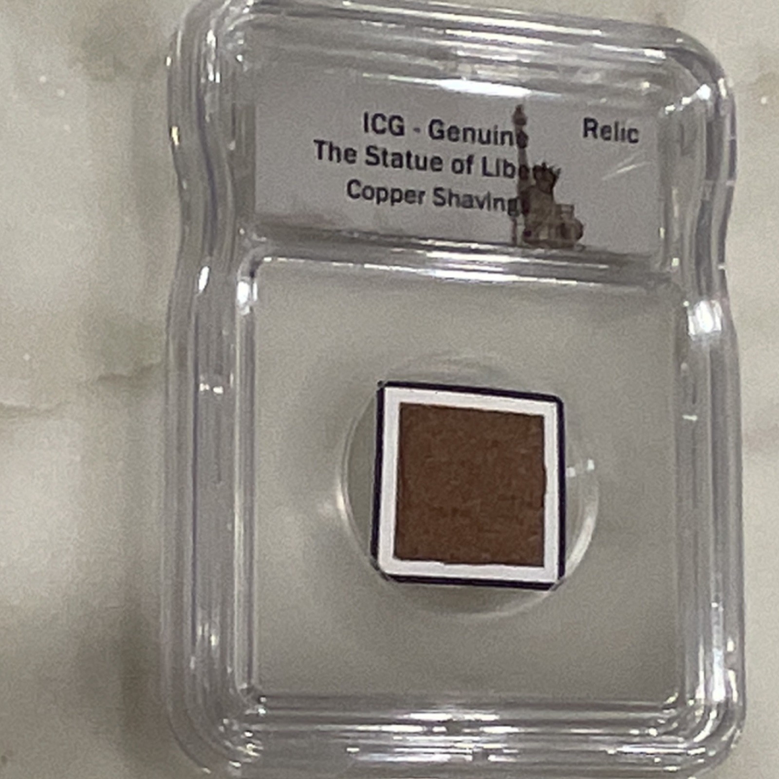 ICG Genuine Relic Statue of Liberty Copper Shaving Encapsulated #4737010575
