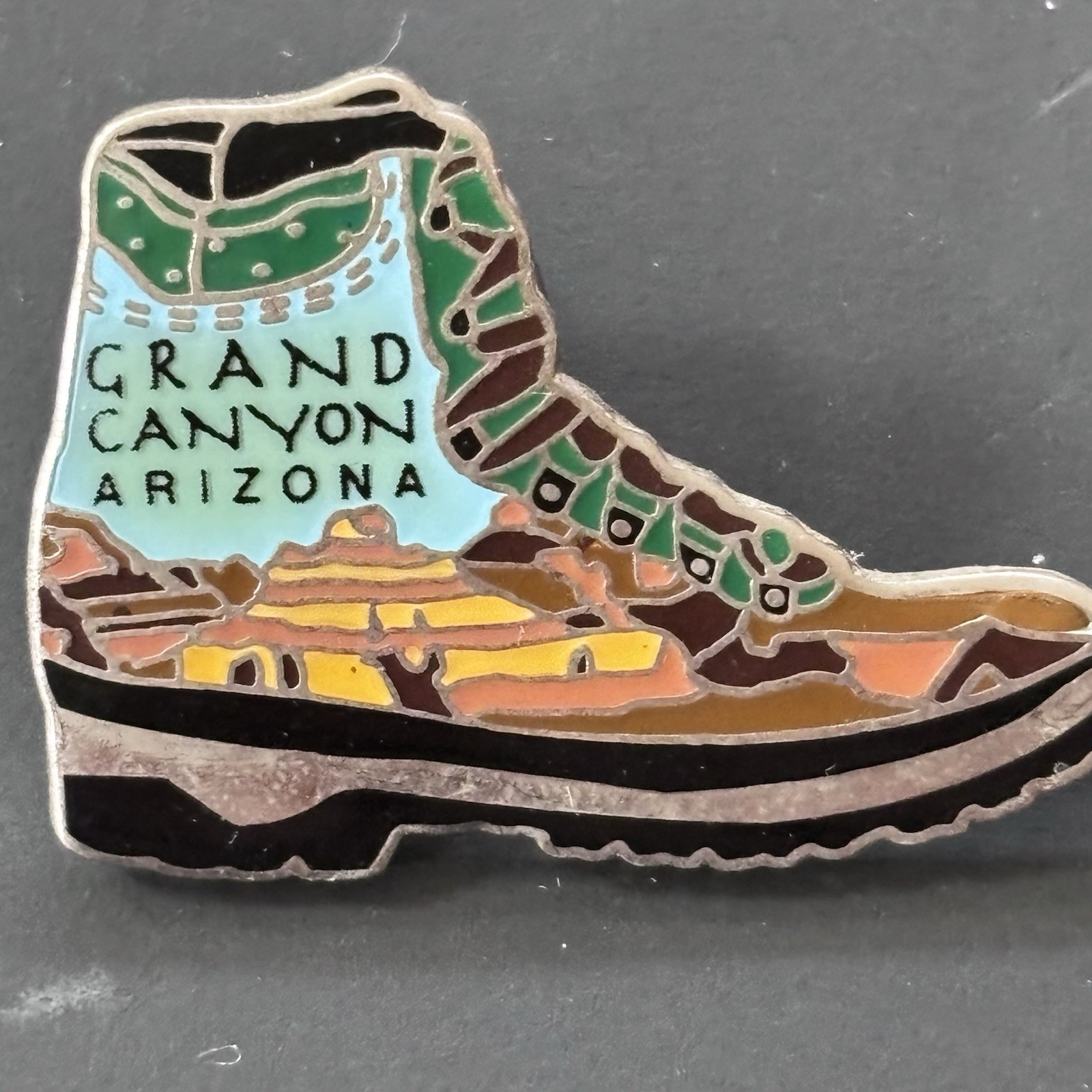 GRAND CANYON ARIZONA HIKING BOOT ENAMEL LAPEL PIN