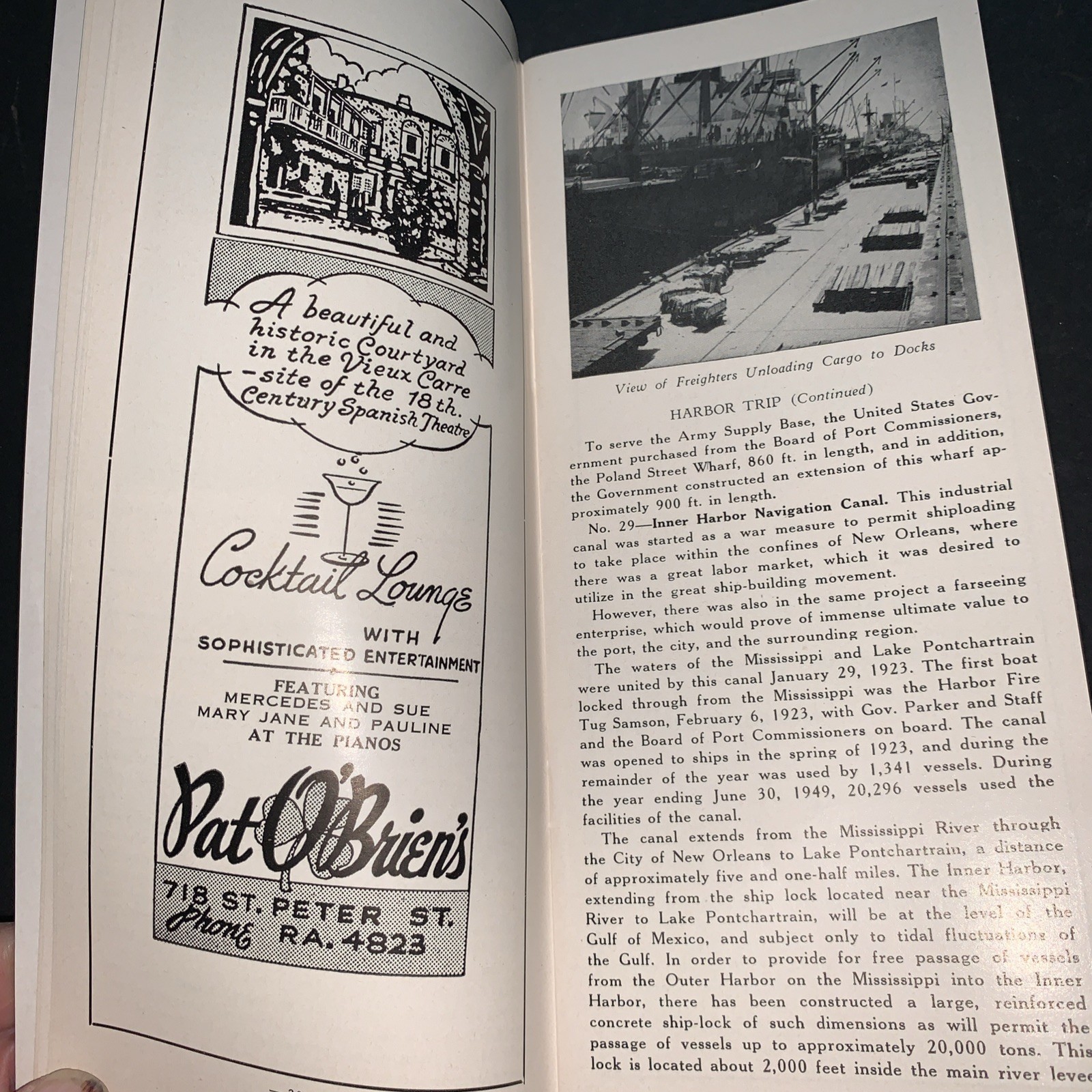 1960 New Orleans LA Souvenir Streckfus Steamers Guide Ads Map Vintage Booklet