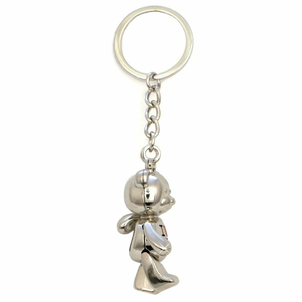 Metal I Love NY Teddy Bear Key Chain New York City Souvenir Party Favor