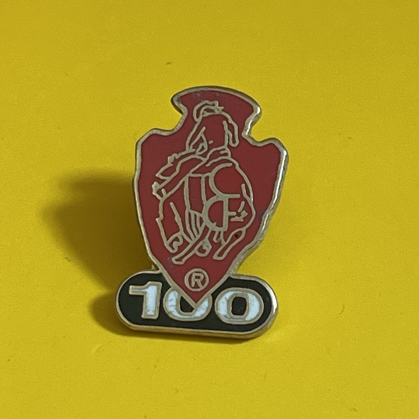 Vintage Wyoming Centennial Lapel Pin 100 Years Bucking Bronco Pinnacle Designs