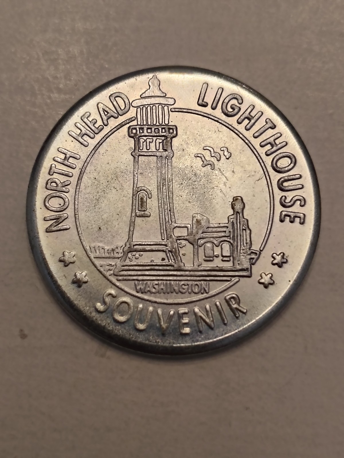 Proof – North Head Lighthouse & World’s Largest Fry Pan Long Beach Souvenir Coin