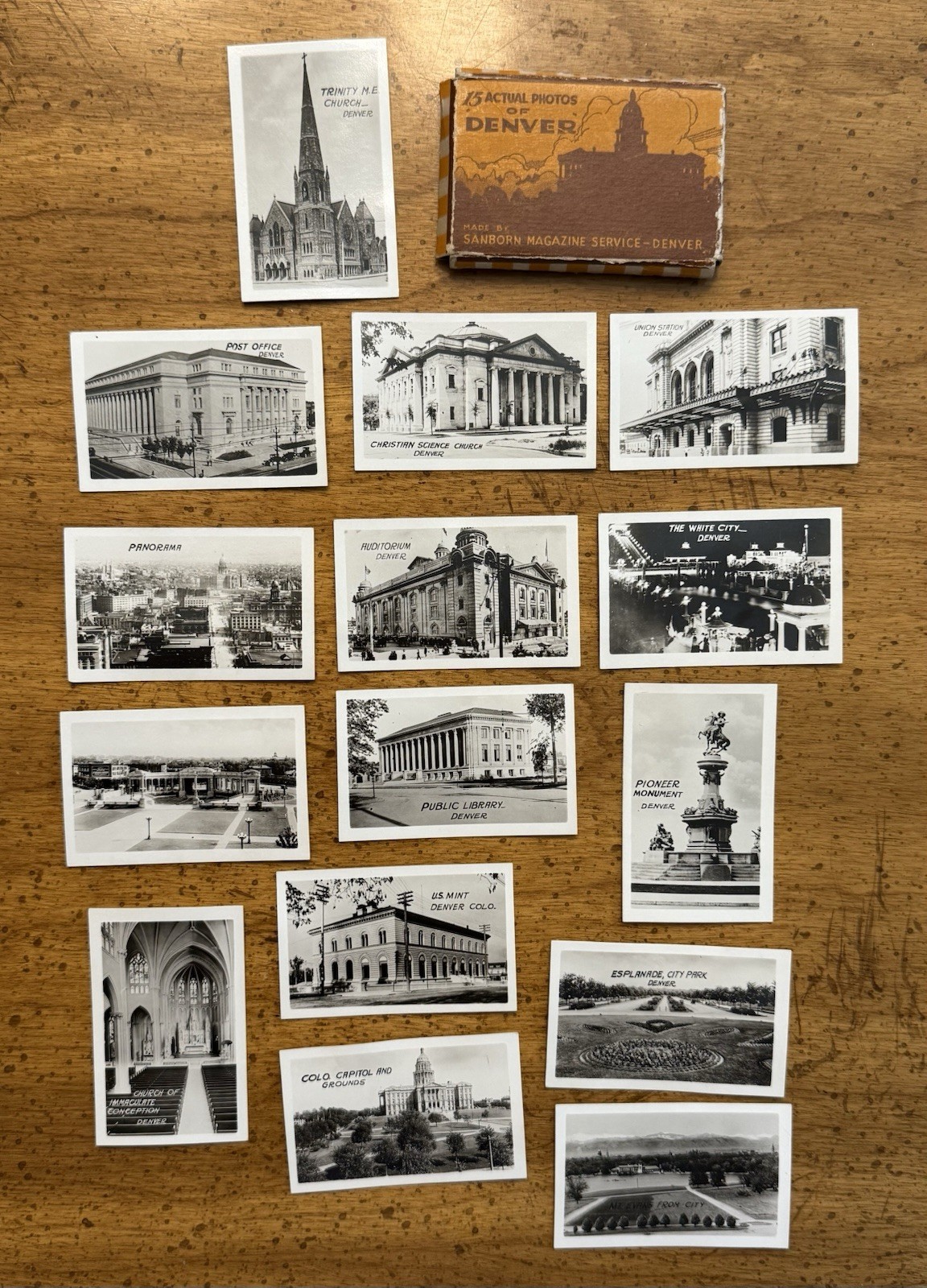 VINTAGE Denver Colorado Miniature Souvenir Photos Sanborn Magazine Service