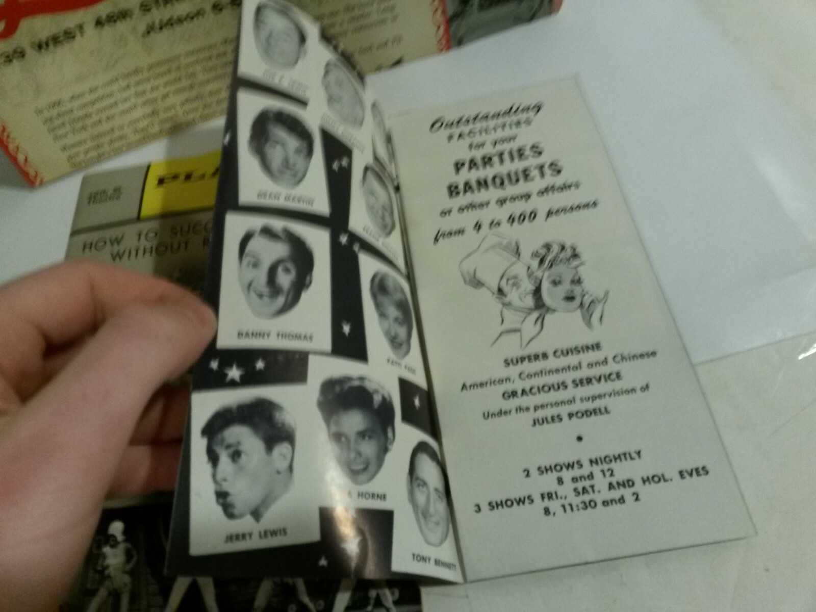 NY Mamma Leones Playbill Business Trying Vallee Copacabana lot 3 brochures 60s