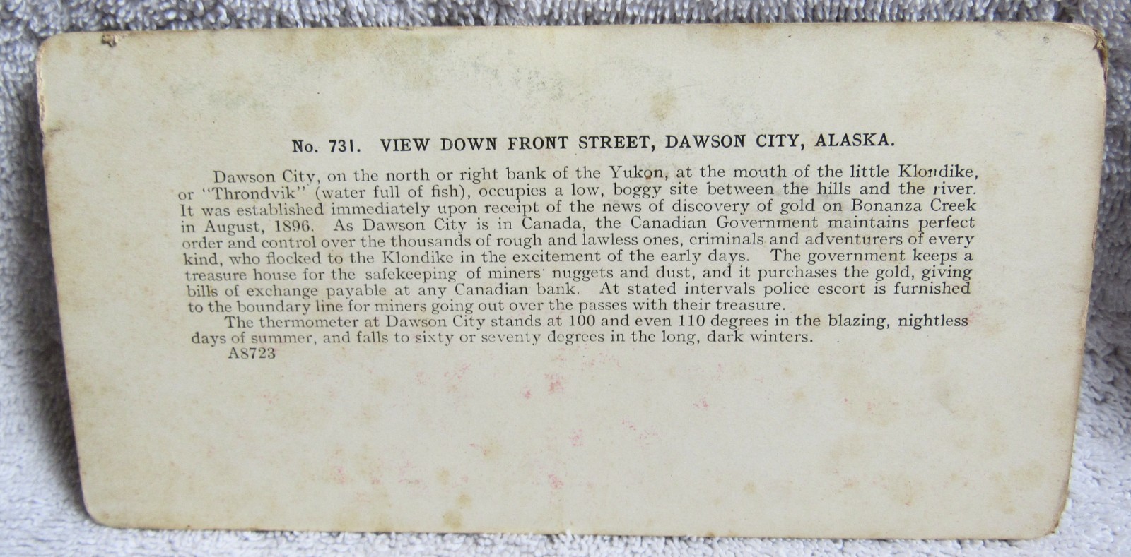 2 Real Photo Photograph & Lithograph Chilkoot & Dawson Alaska Stereoview Cards