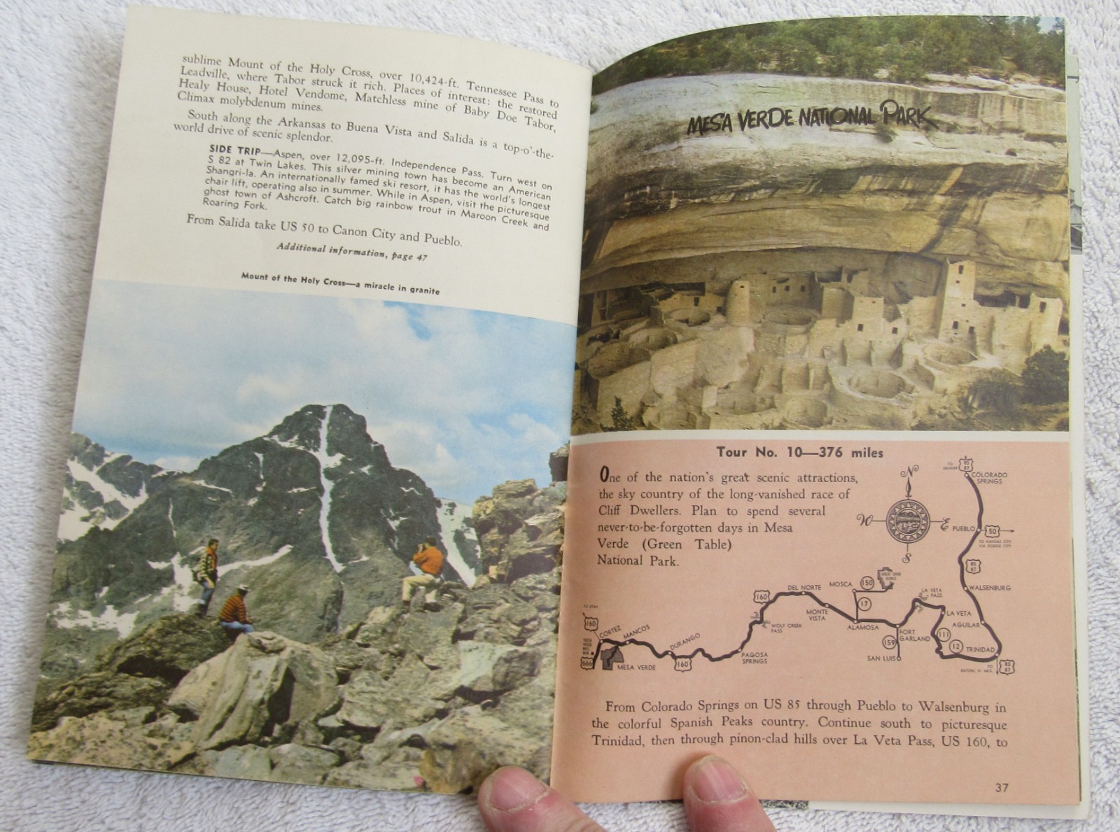 5 Colorful Colorado Souvenir Travel Guides Maps Place Scenes 1941 1950’s Books