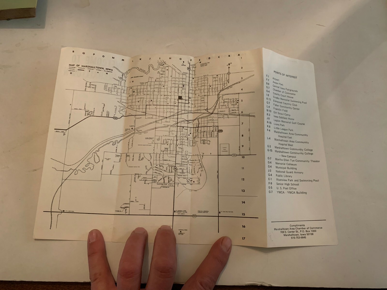 Vintage 1970’s Welcome To Marshalltown Iowa Brochure
