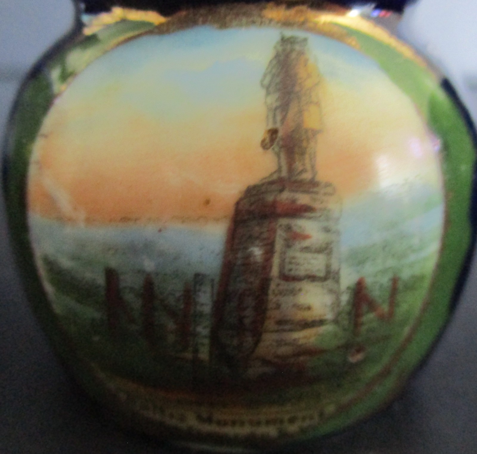 Three (3) Early 20th Century Souvenir Cobalt Blue Shakers Lake George New York