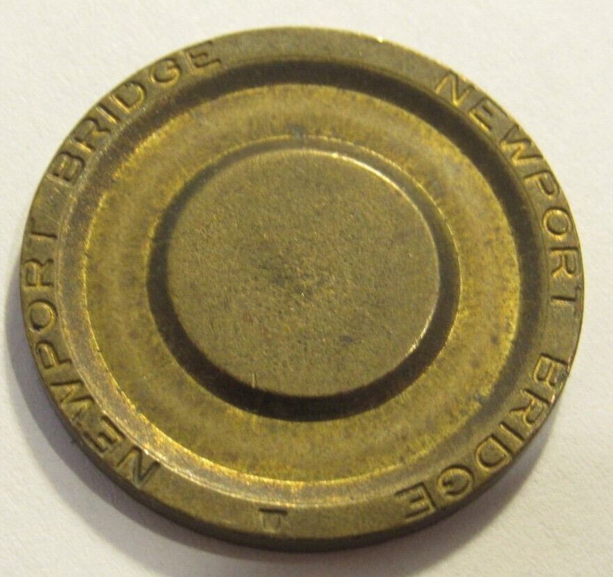 Vintage BRASS Rhode Island Turnpike Newport Bridge, RI Transit Toll Token