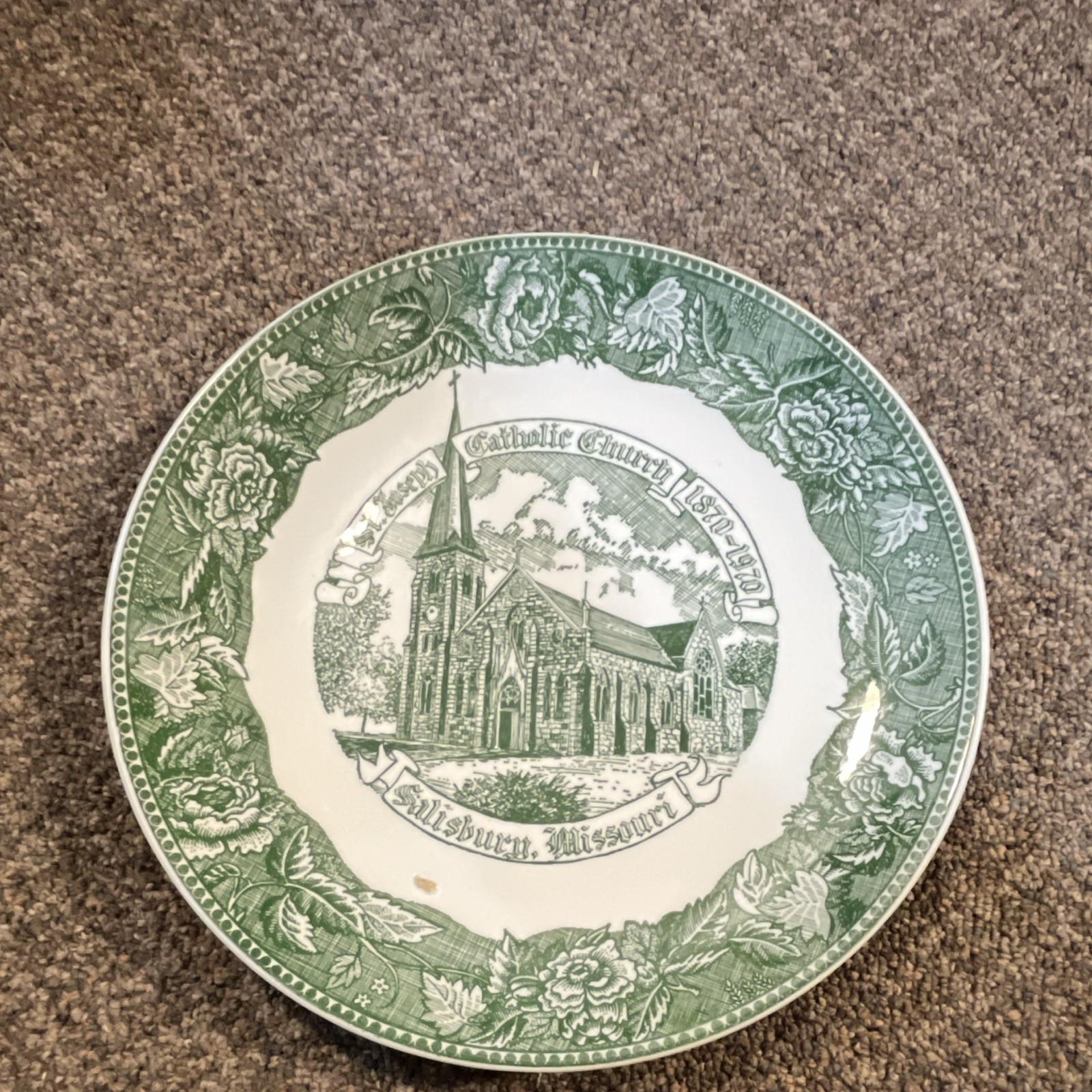 St. Joseph Catholic Church 1870 Decorative Plate, Salisbury, Missouri