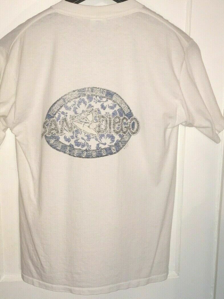 Vtg SAN DIEGO SURFER T SHIRT Rare CALI Surfing CALIFORNIA Single Stitch SURF