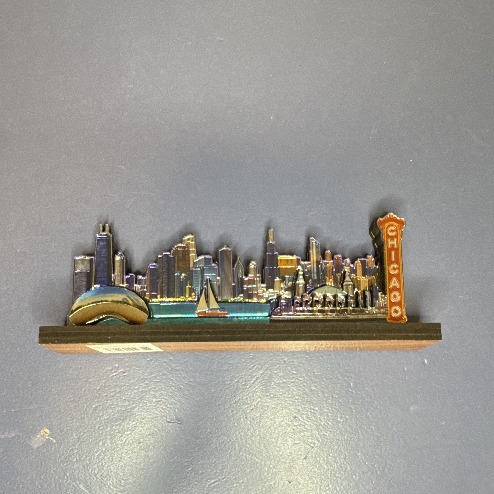 Chicago Skyline Souvenir Decorative Piece with Chicago Sign, Illinois