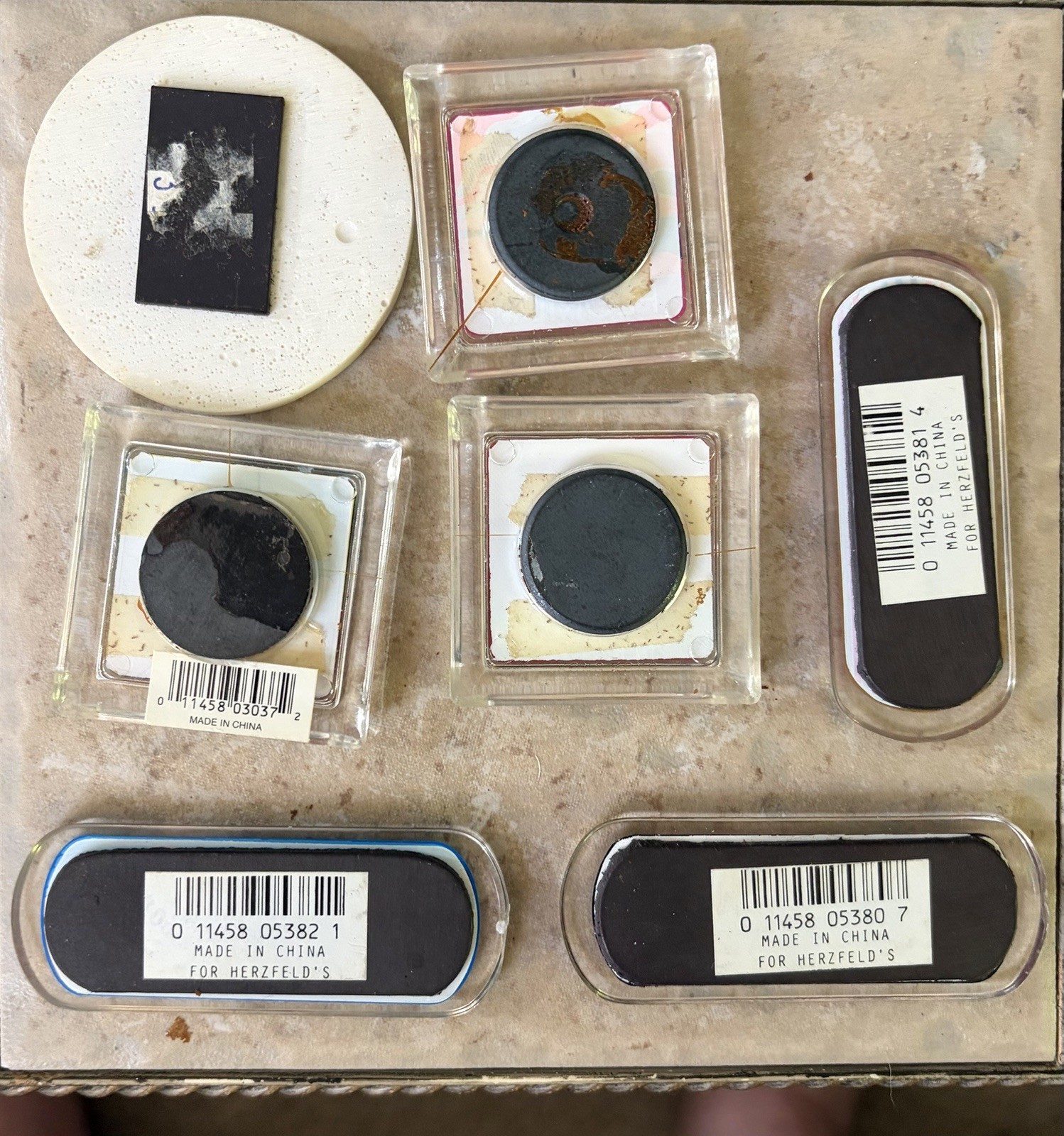 Florida Vintage Lot Of 7 Refrigerator Travel Magnets. Mostly Colorful Acrylic