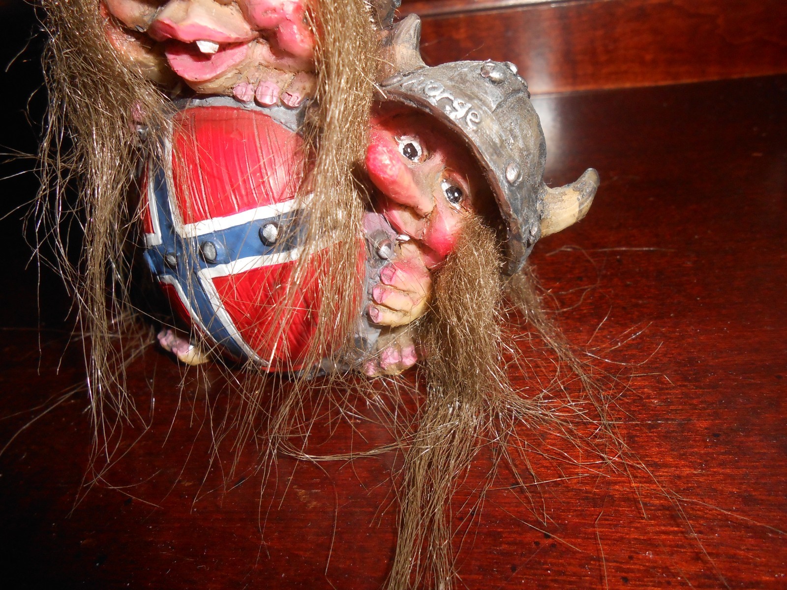 Cute Norway Vikings Nord Mom Baby Figure Trolls Hair Flag Shield Nose Souvenir