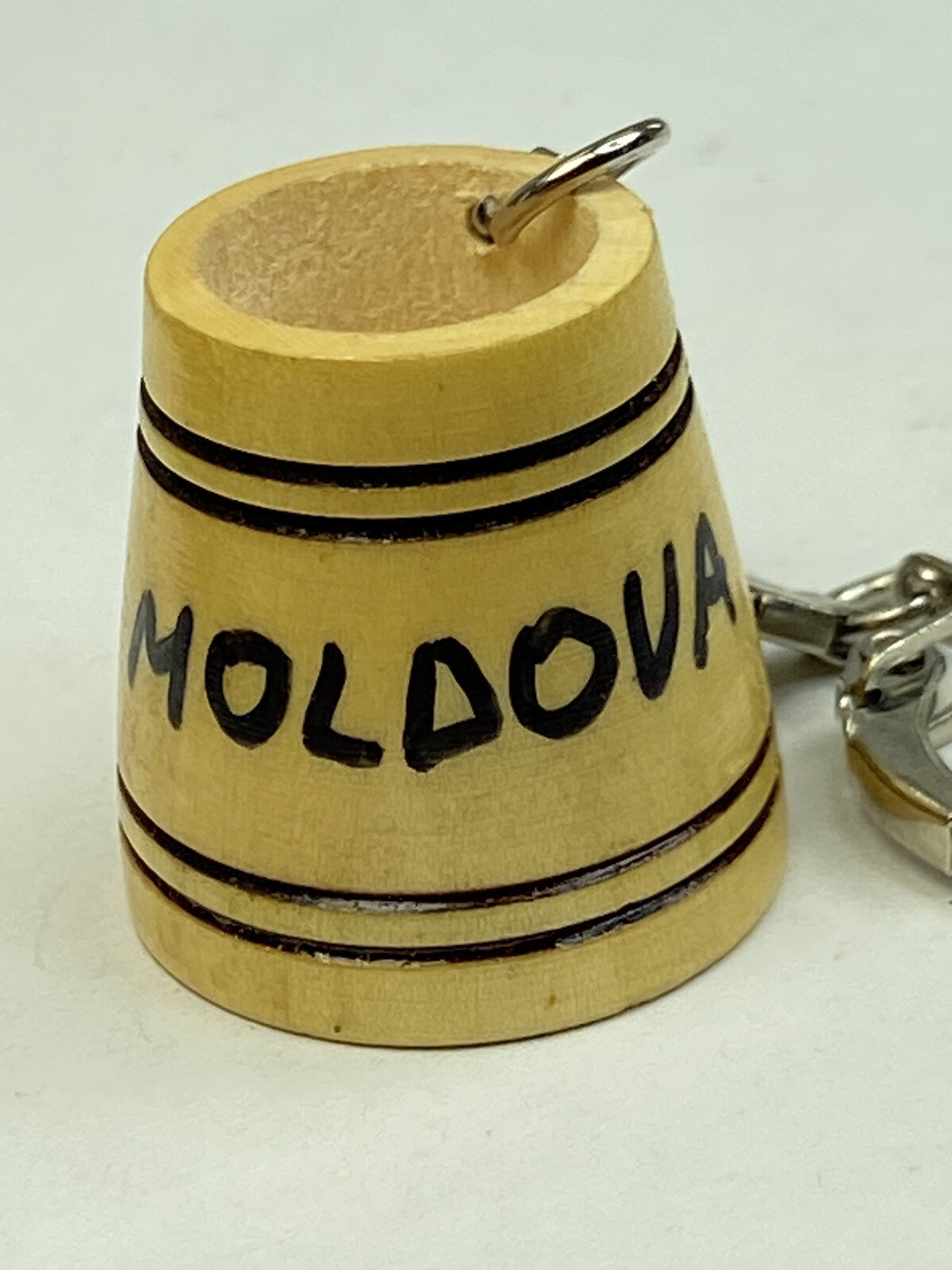 Vintage Moldova Republic of Moldova Eastern Europe Mini Mug Wood Keychain