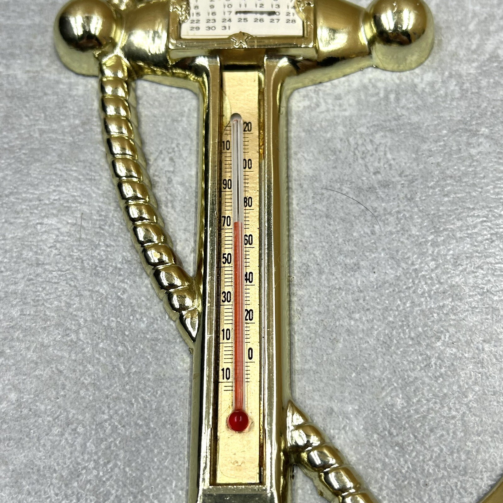 Vintage Huck Finn at St. Louis Missouri Souvenir Plastic Anchor Thermometer 9 in
