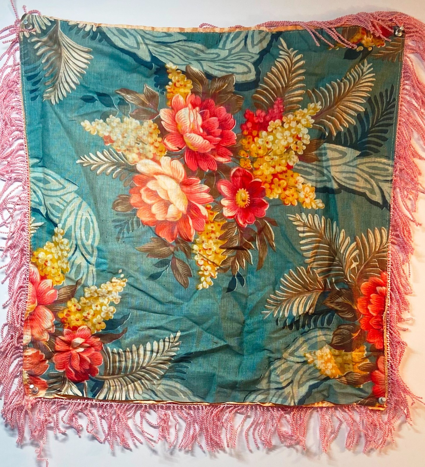 VINTAGE HAWAIIAN SOUVENIR WORLD WAR TWO PERIOD DECO PILLOWCASE