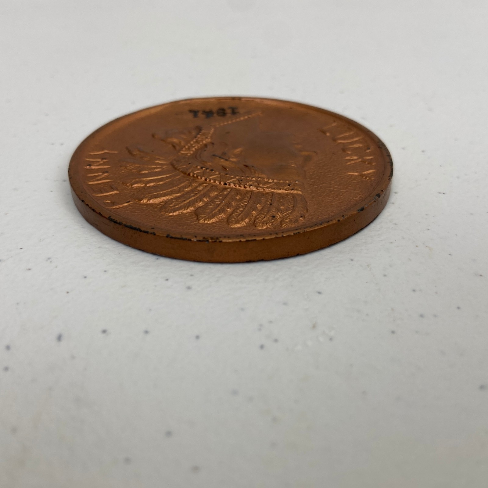 Vintage 1941 Lucky Penny Indian Head Souvenir Of Niagara Falls – 3″ Diameter
