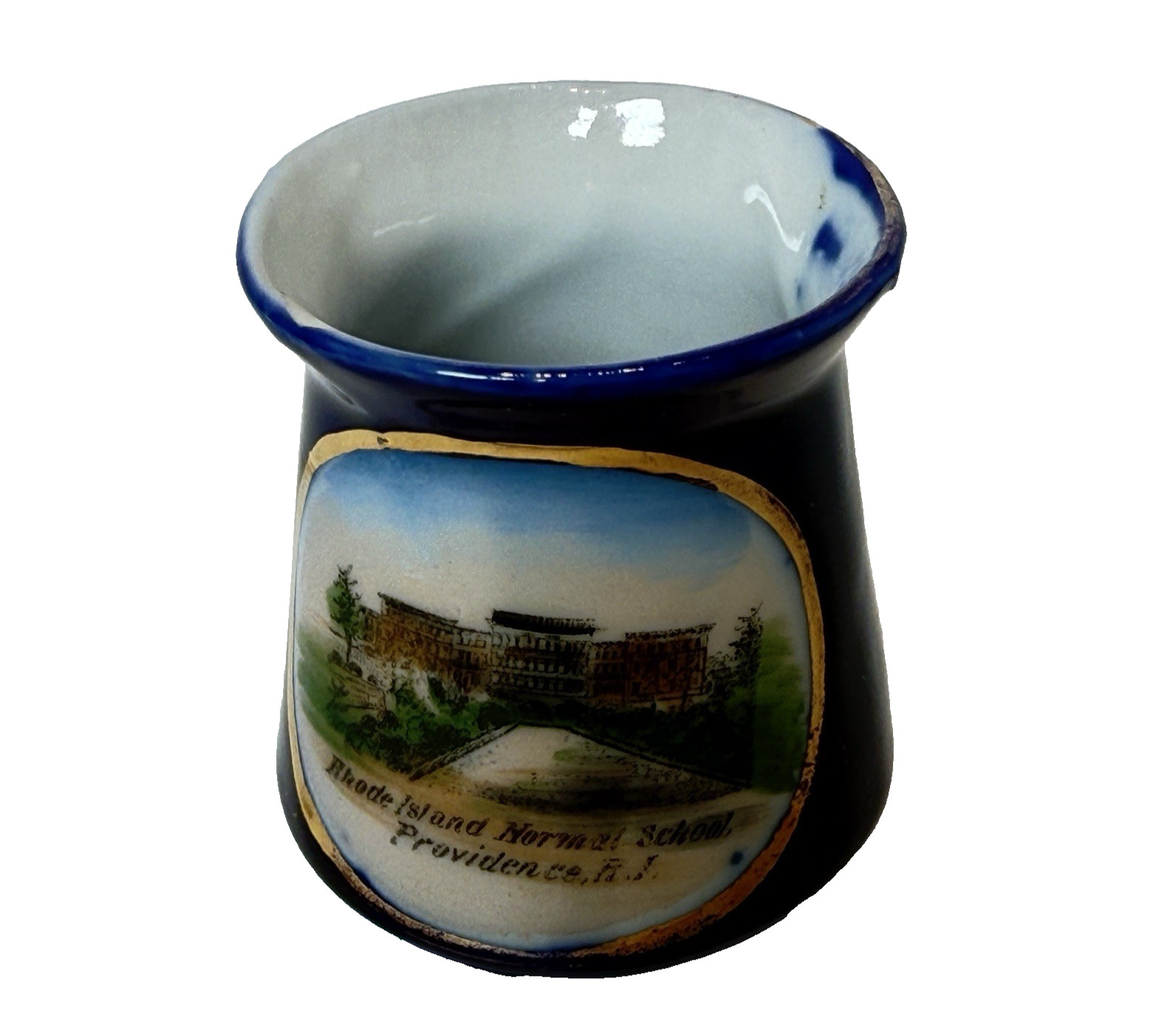 PROVIDENCE , Rhode Island RI Antique NORMAL SCHOOL Souvenir Cobalt Germany Cup