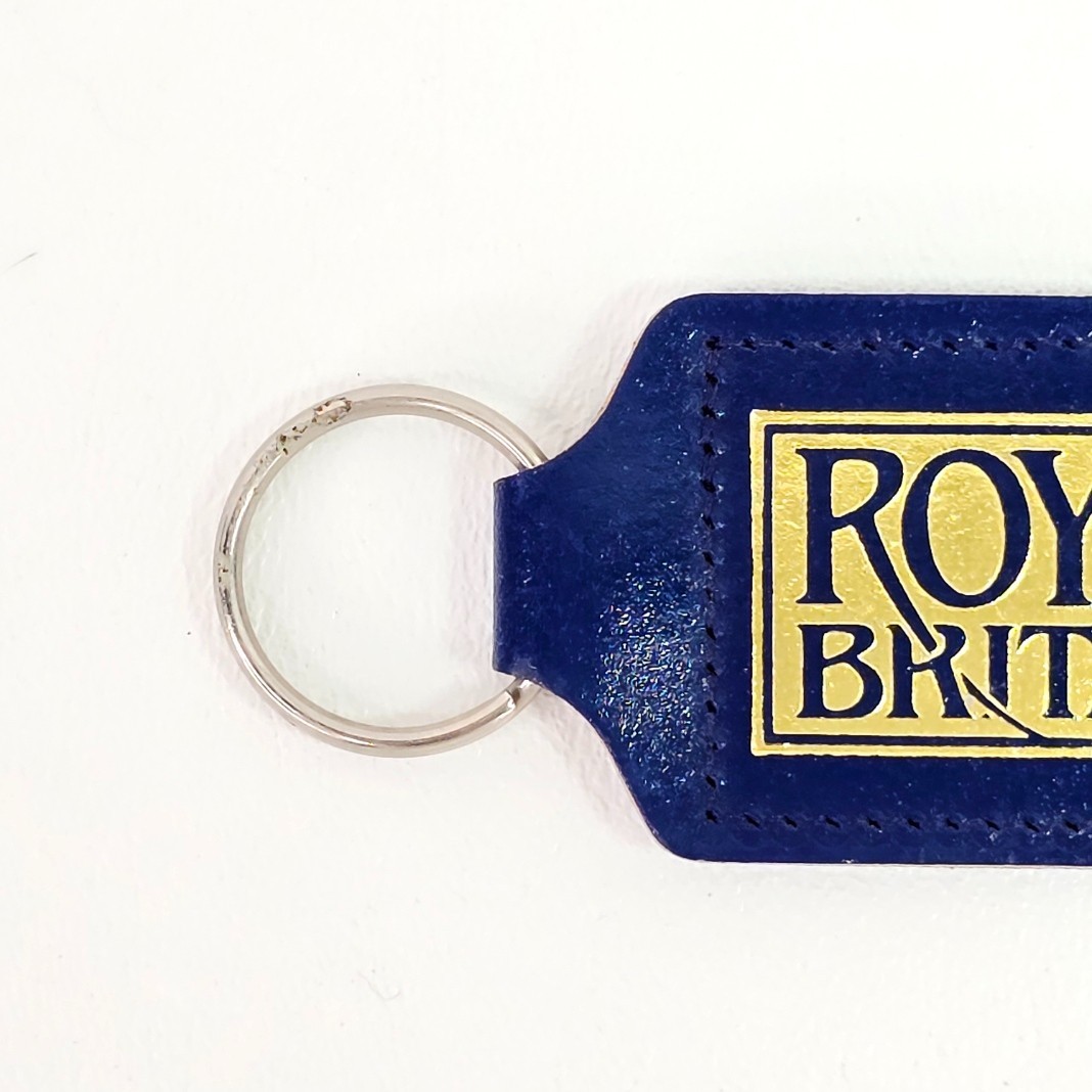 Royal Britain Blue Leather England Keyring