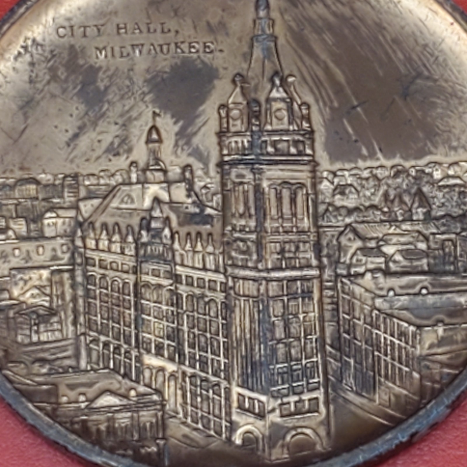 Lucky Penny City Hall Milwaukee Wisconsin Big Souvenir Indian Head 3″ Patina