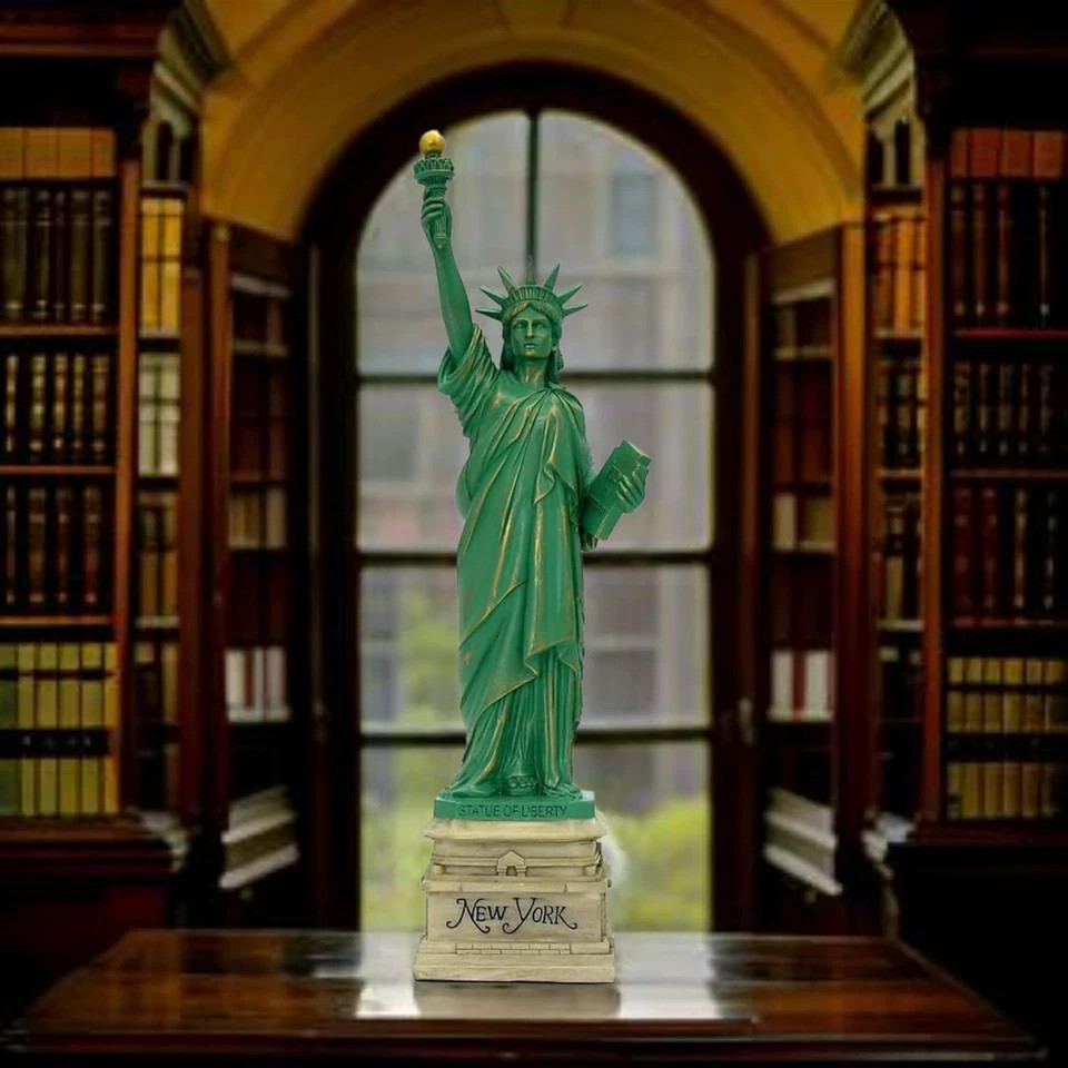 15″ Statue of Liberty Replica – Large New York City Model Green Resin NYC Statue