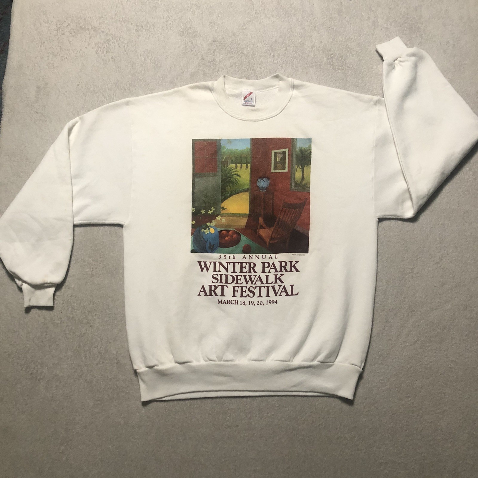 1994 Winter Park Sidewalk Art Festival Crewneck Sweatshirt Size Large Vintage