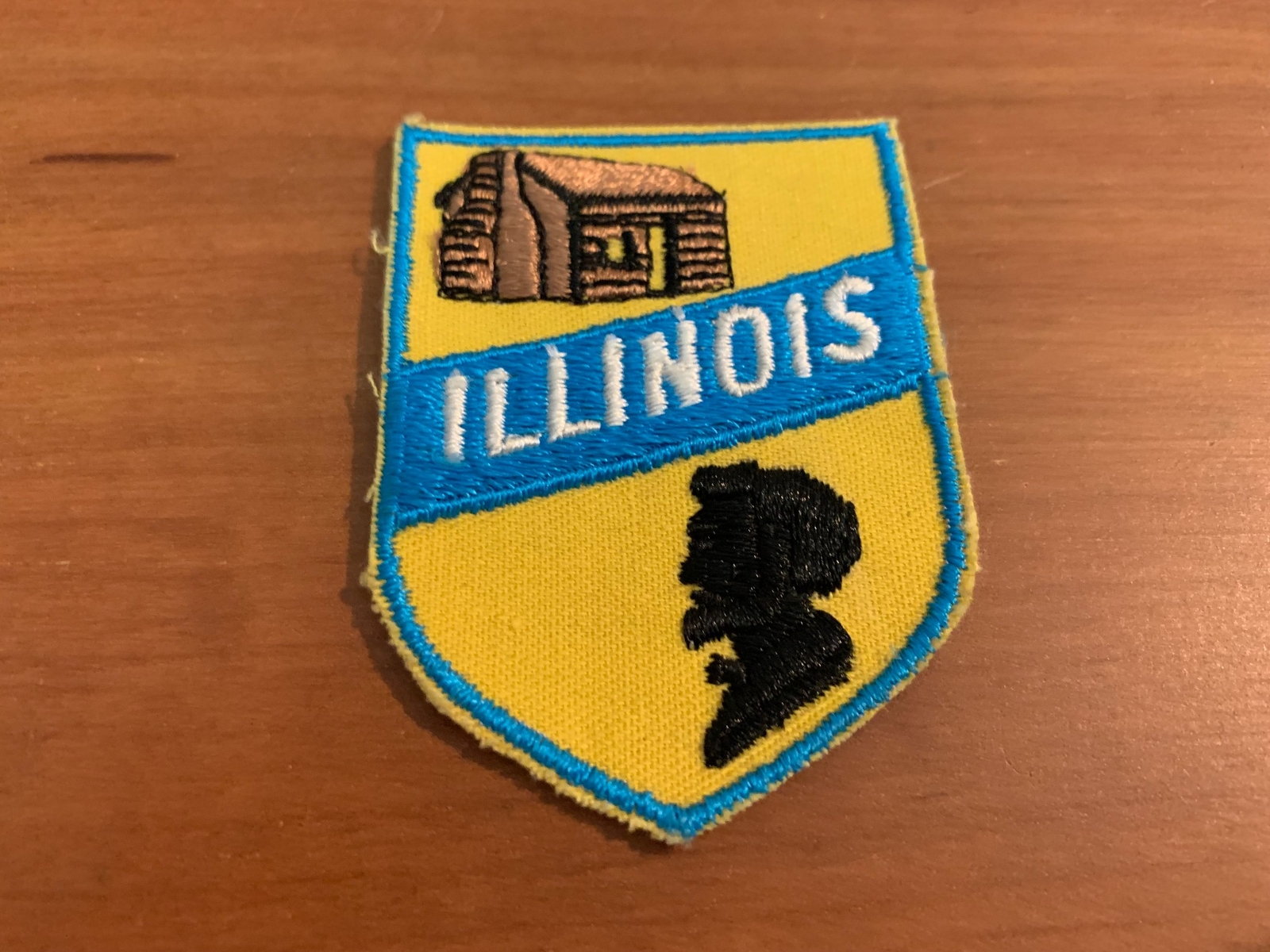 Vintage Illinois Souvenir Travel Patch, Lincoln