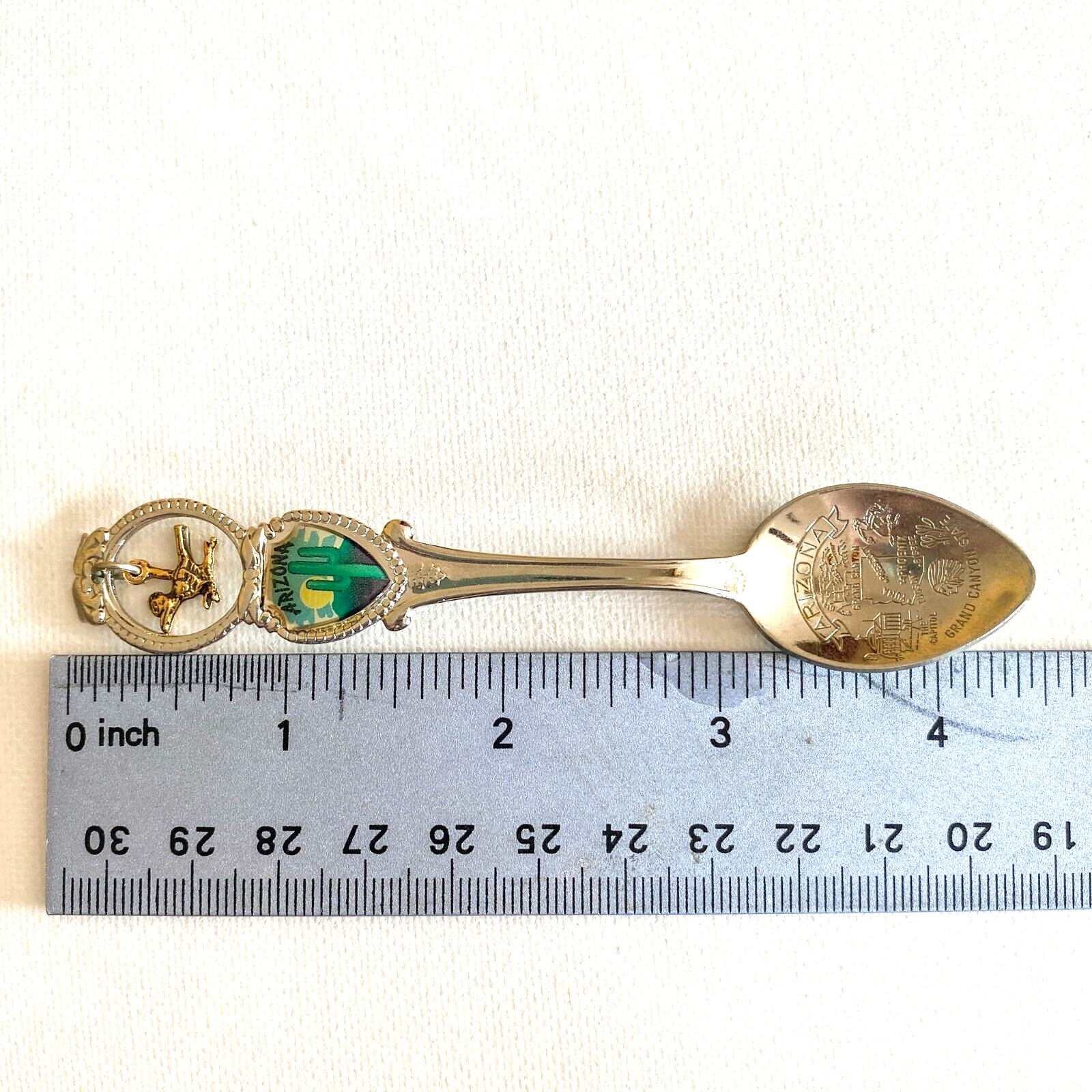 Souvenir Spoon Arizona Emblem Road Runner Charm Unbranded 4.5 in Vintage