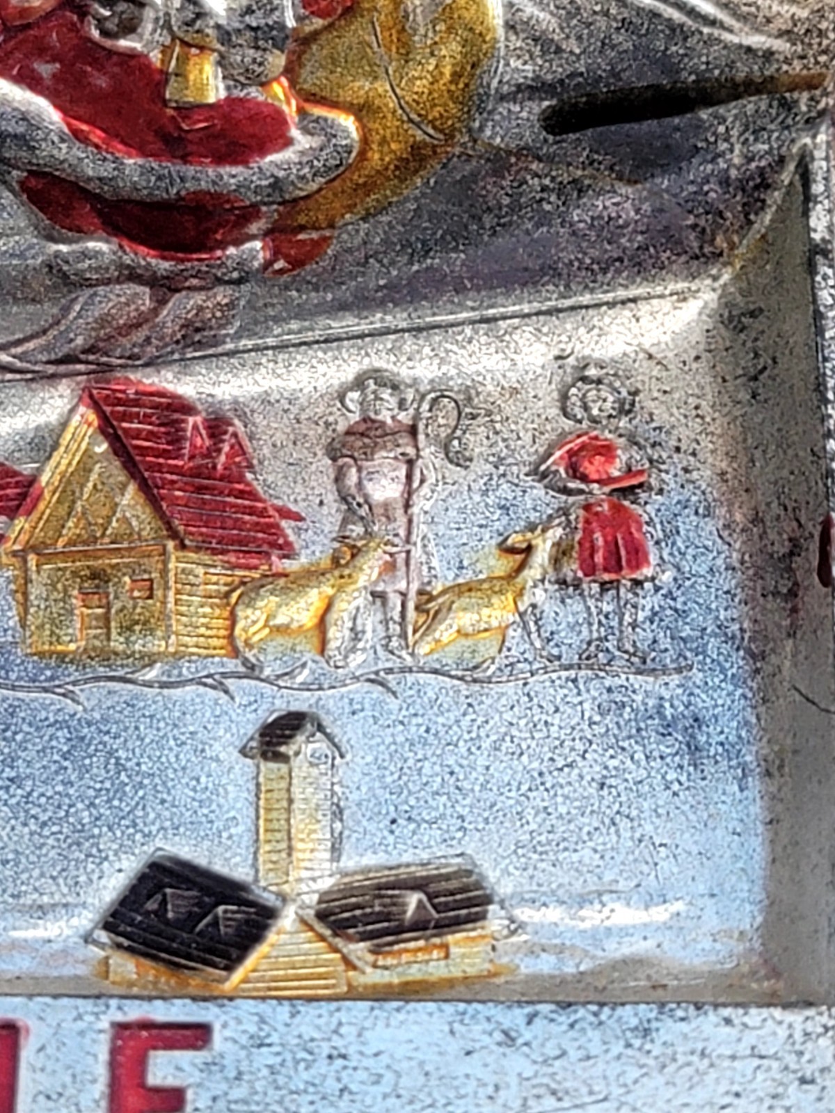 Tray Metal Souvenir From Colorado Vintage Hand Painted(3731HOMT)Enco Japan