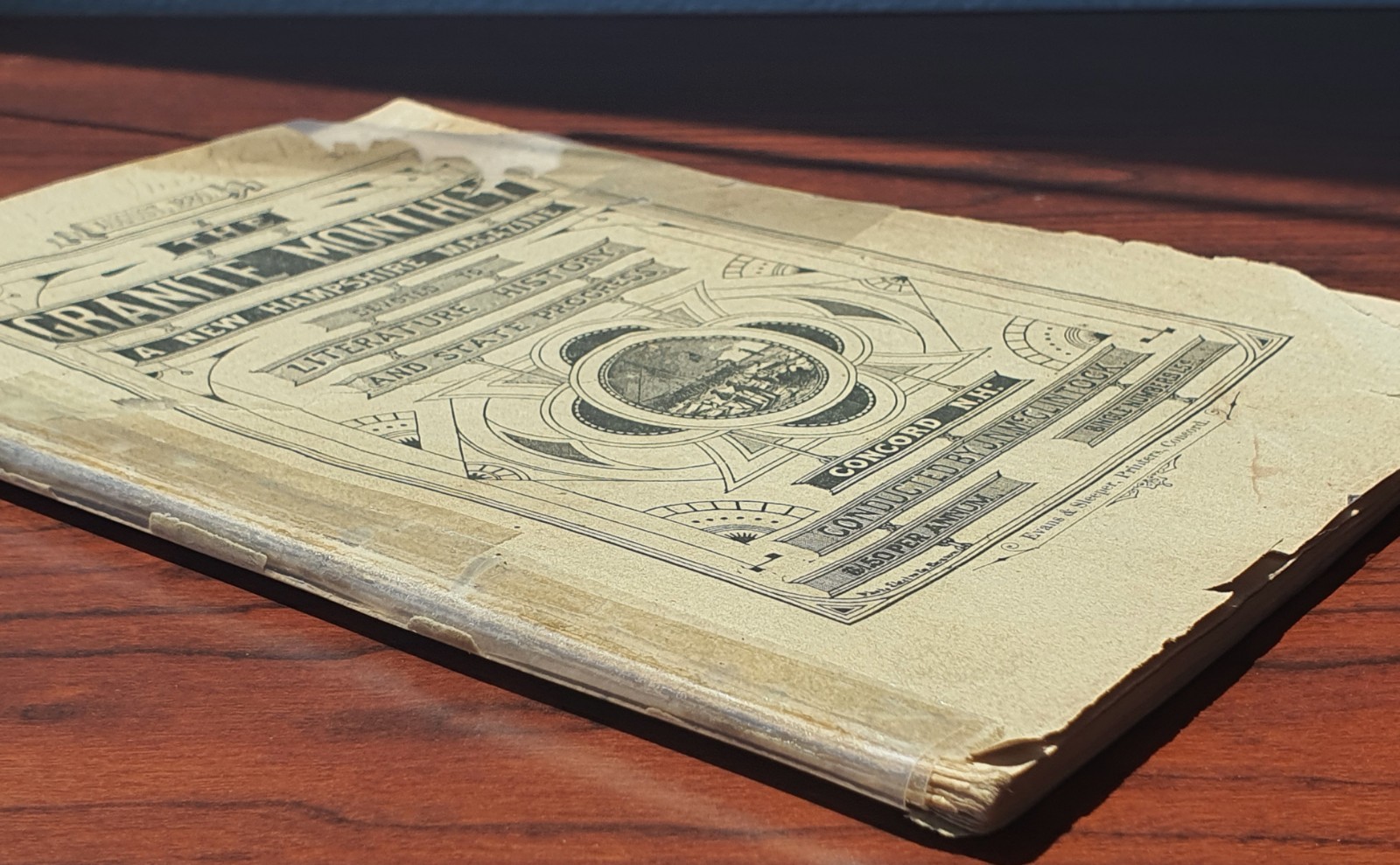 Original August 1880 Granite Monthly New Hampshire Vol III No. 11 w/Fold-Out Map