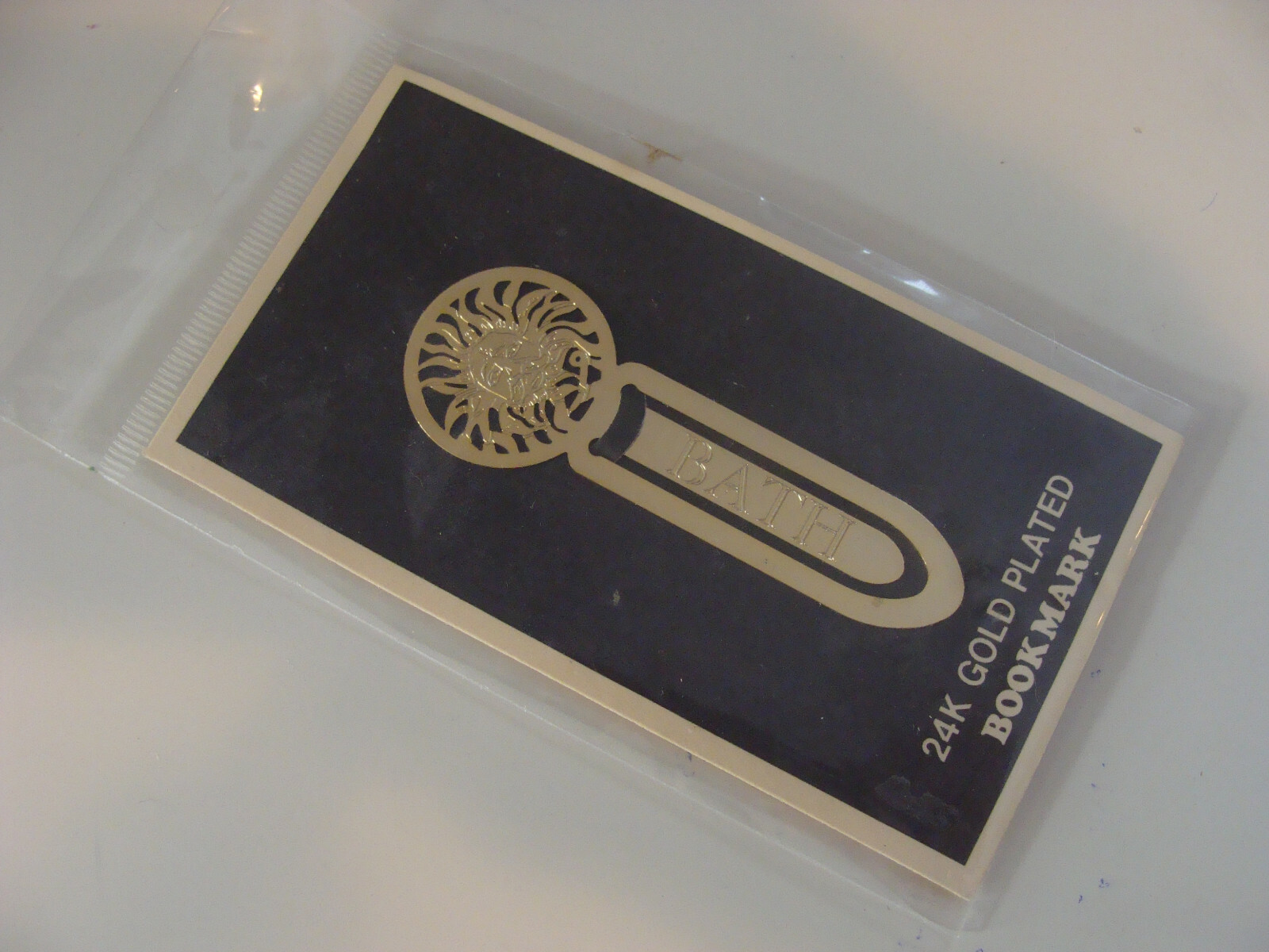 Bath UK 24K Gold Plated Bookmark Roman Bath Shop