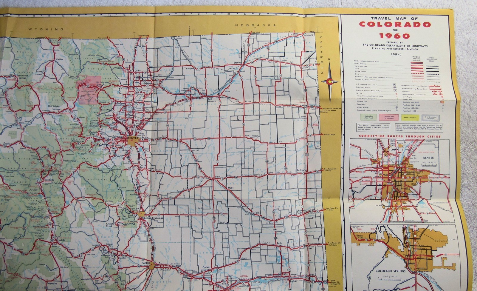 5 Colorful Colorado Souvenir Travel Guides Maps Place Scenes 1941 1950’s Books