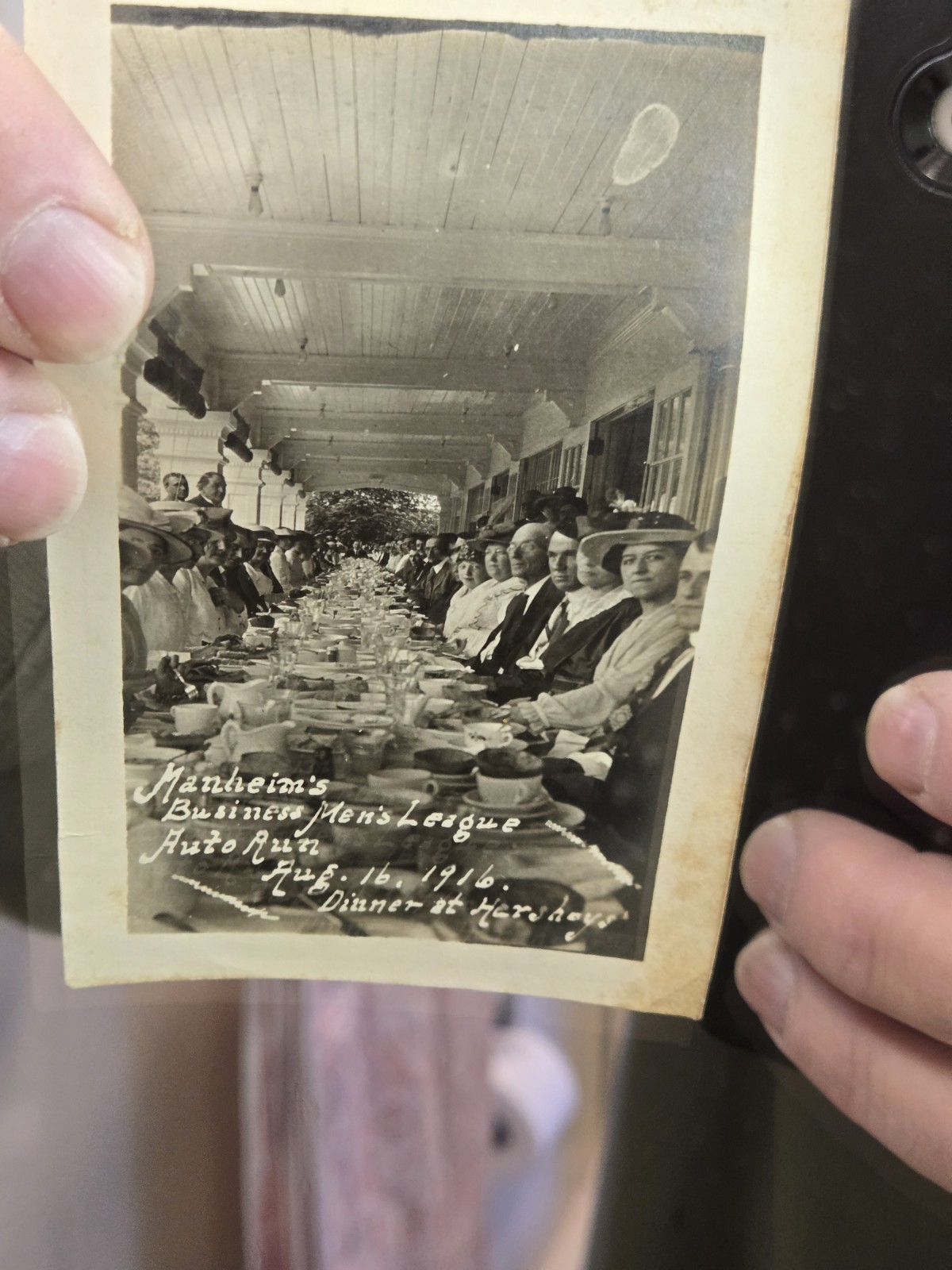 3 Old Vintage 1916 Manheim PA Business Man League Auto Run Photograph Car Photo